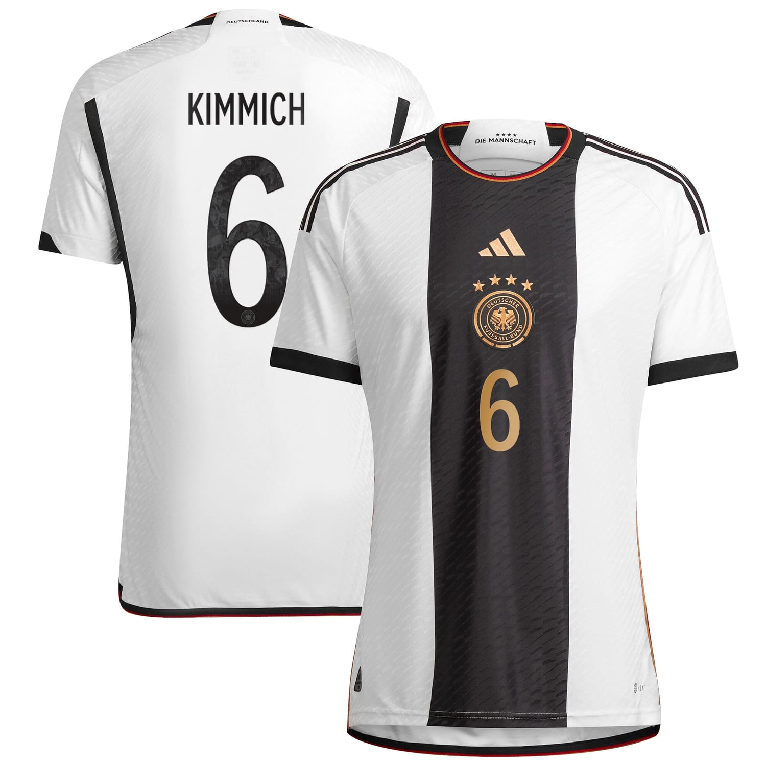 Germany National Team Home Jersey Shirt White 2022-23 player Joshua Kimmich printing for Men