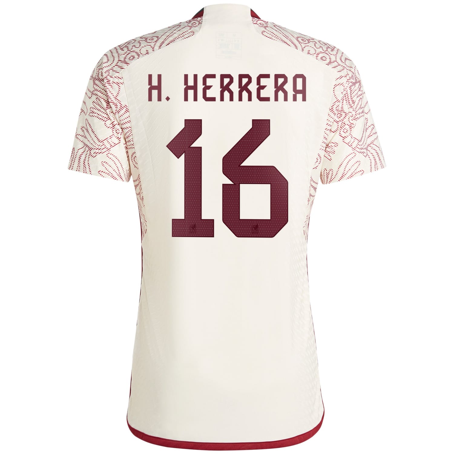 Mexico National Team Away Authentic Jersey Shirt White 2022-23 player Héctor Herrera printing for Men