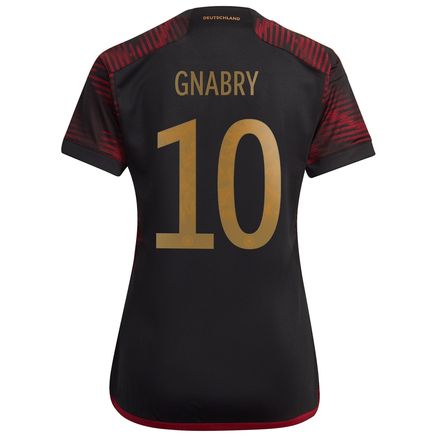 Germany National Team Away Jersey Shirt Black 2022-23 player Serge Gnabry printing for Women