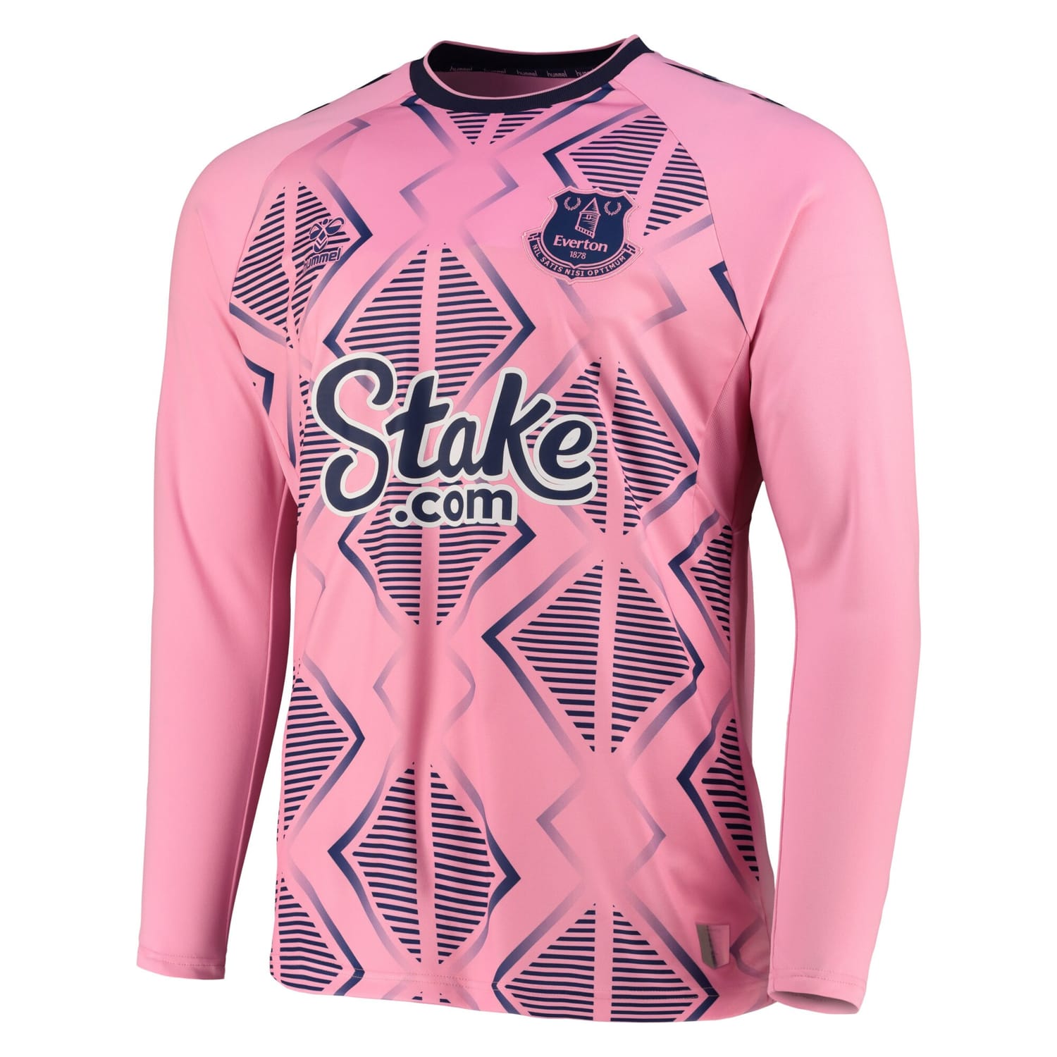 Premier League Everton Away Jersey Shirt Long Sleeve Pink 2022-23 for Men