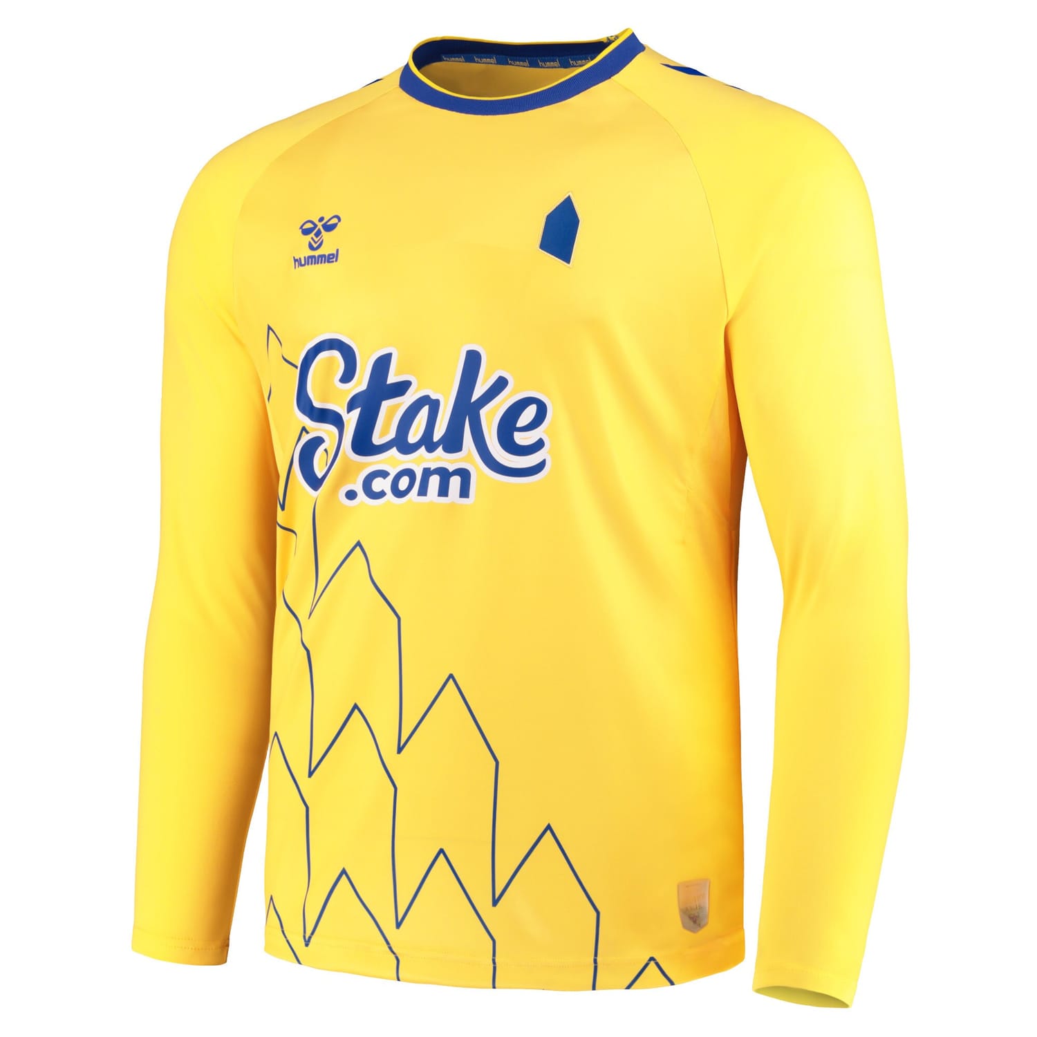 Premier League Everton Third Jersey Shirt Long Sleeve Yellow 2022-23 for Men