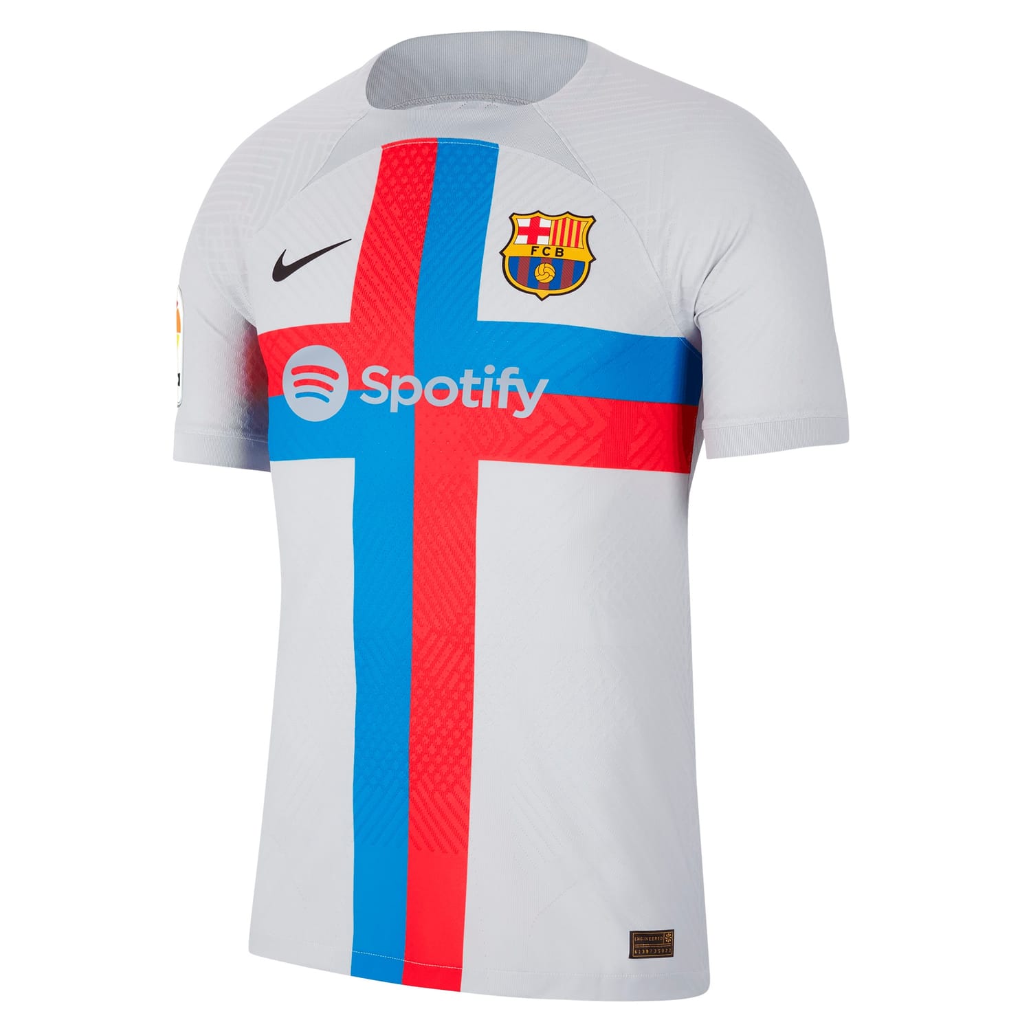 La Liga Barcelona Third Authentic Jersey Shirt Gray 2022-23 for Men