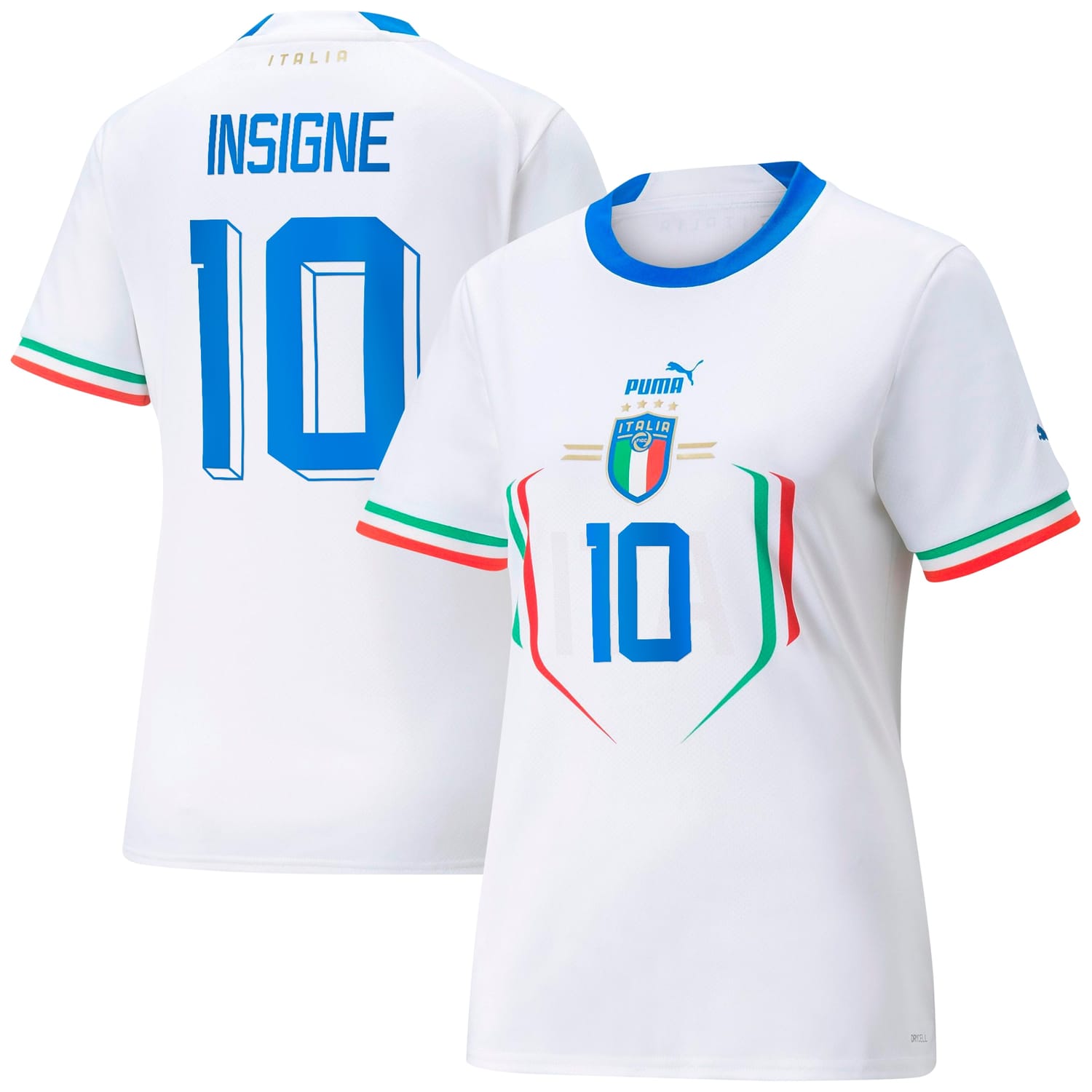 Italy National Team Away Jersey Shirt White 2022-23 player Lorenzo Insigne printing for Women