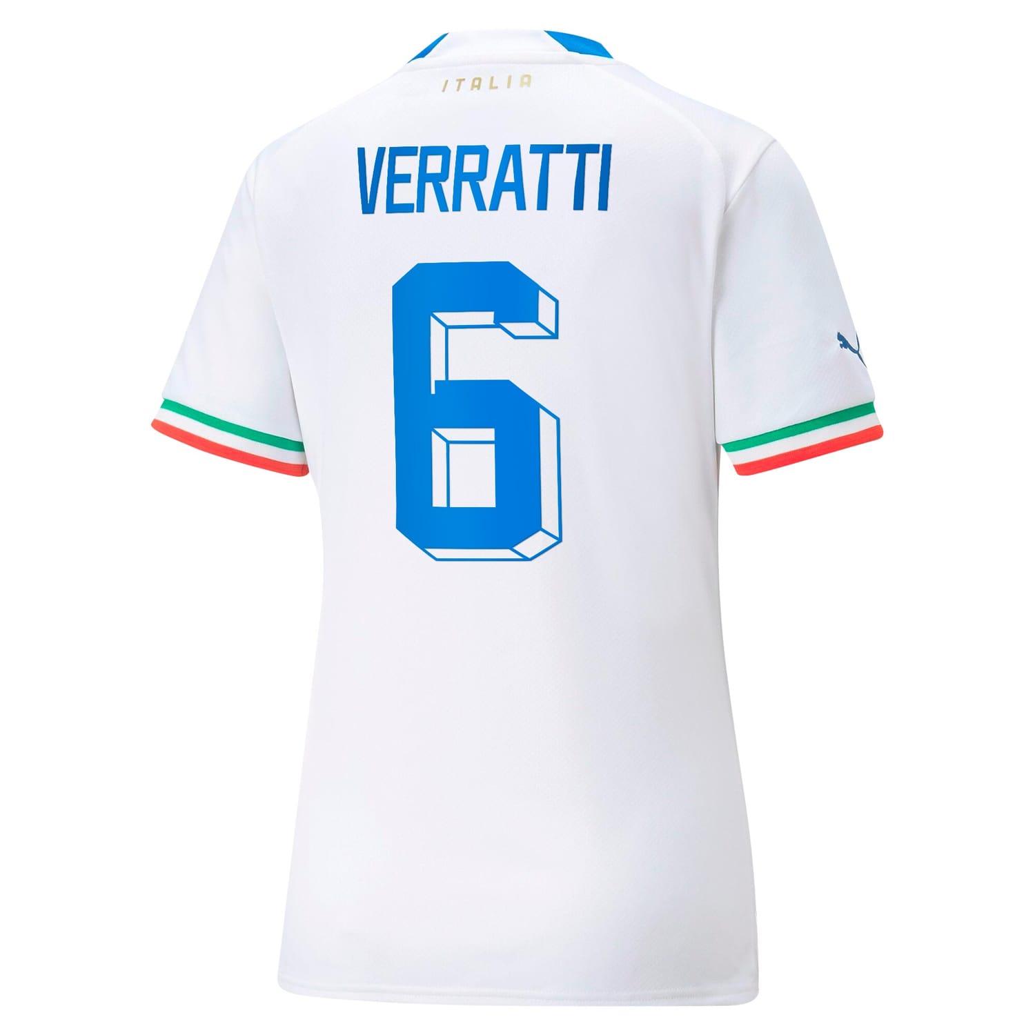 Italy National Team Away Jersey Shirt White 2022-23 player Marco Verratti printing for Women