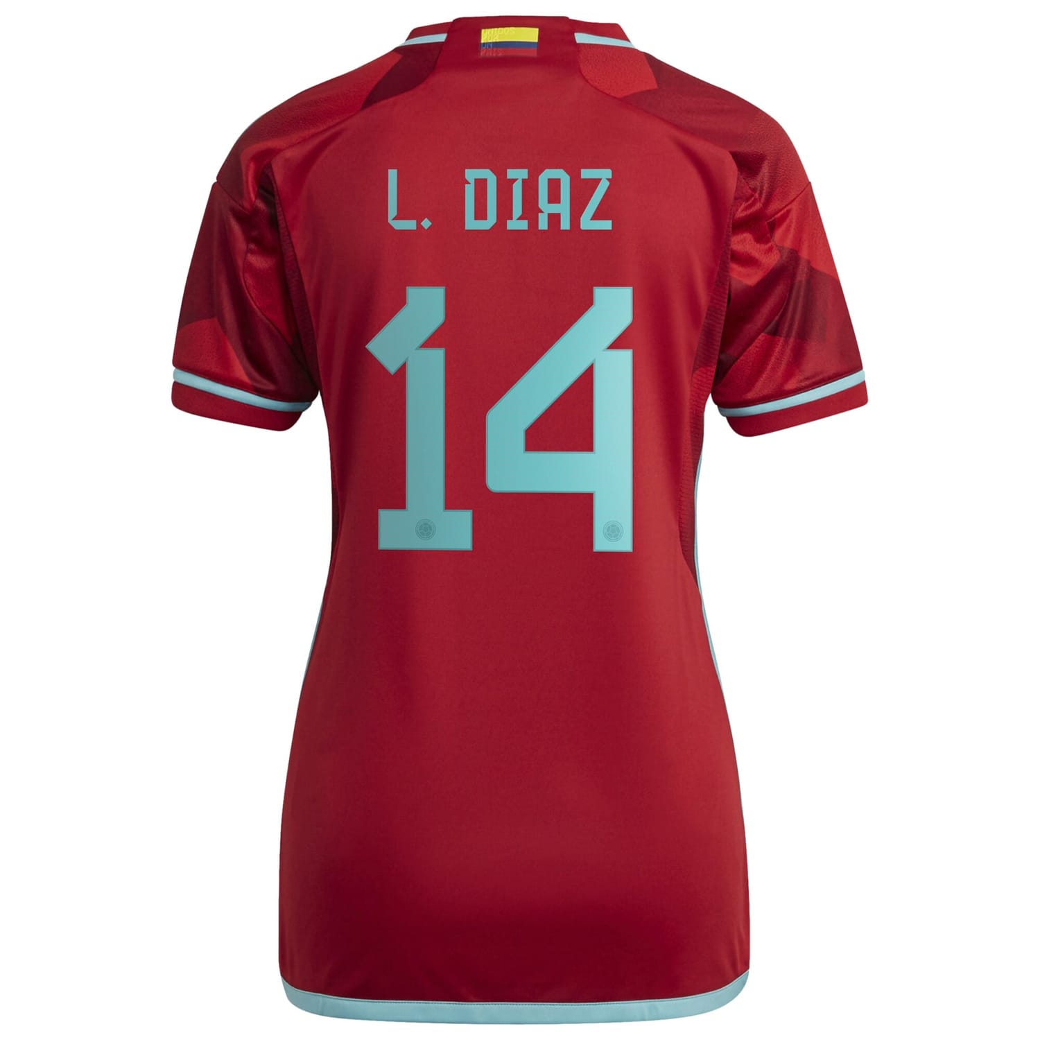 Colombia National Team Away Jersey Shirt Red 2022-23 player Luis Diaz printing for Women