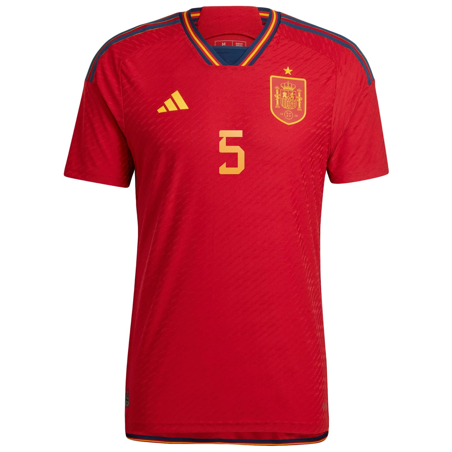 Spain National Team Home Authentic Jersey Shirt Red 2022-23 player Sergio Busquets printing for Men