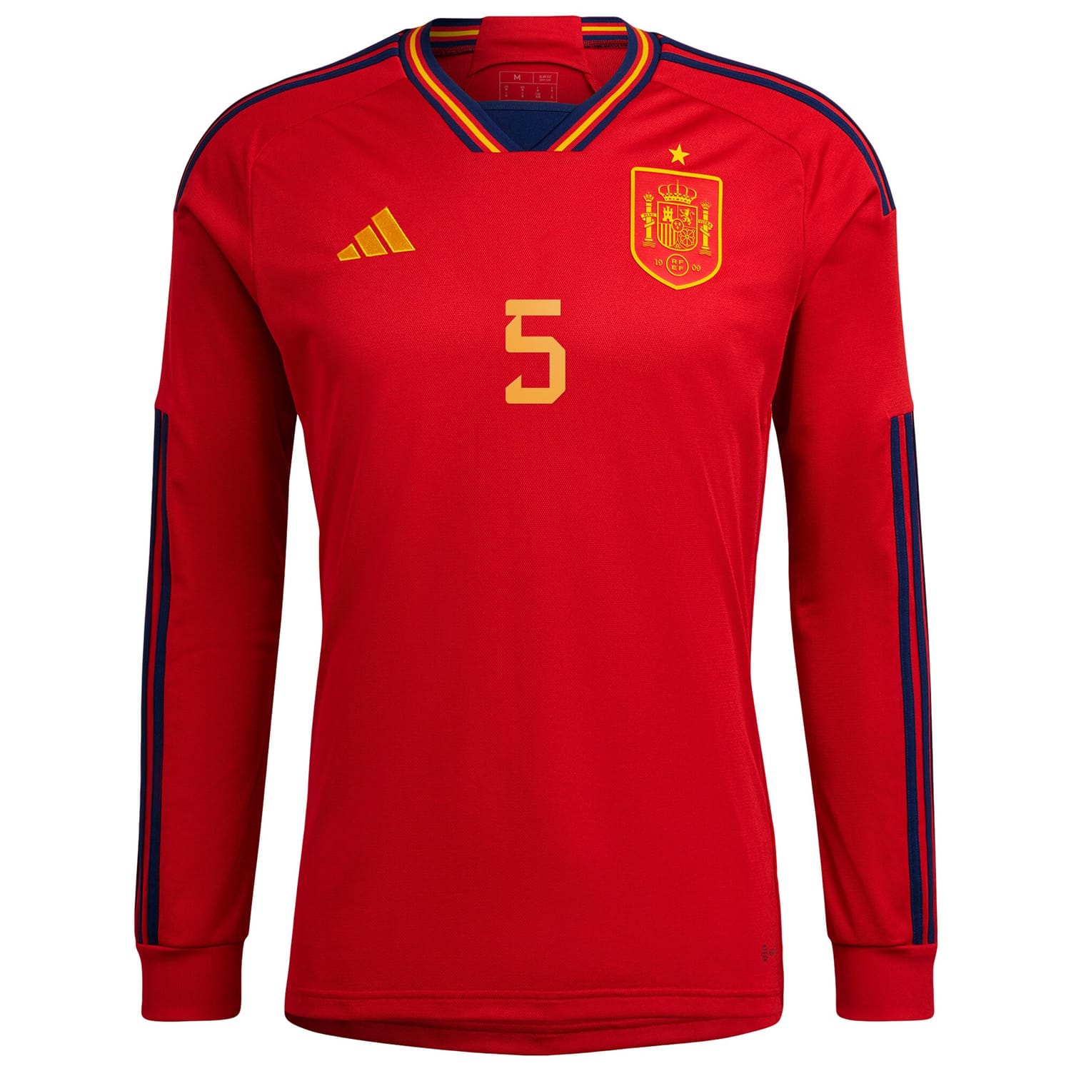 Spain National Team Home Jersey Shirt Long Sleeve Red 2022-23 player Sergio Busquets printing for Men