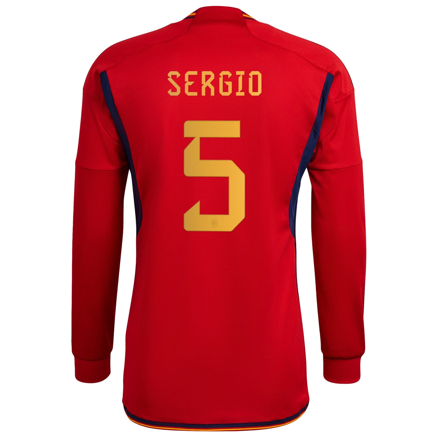 Spain National Team Home Jersey Shirt Long Sleeve Red 2022-23 player Sergio Busquets printing for Men