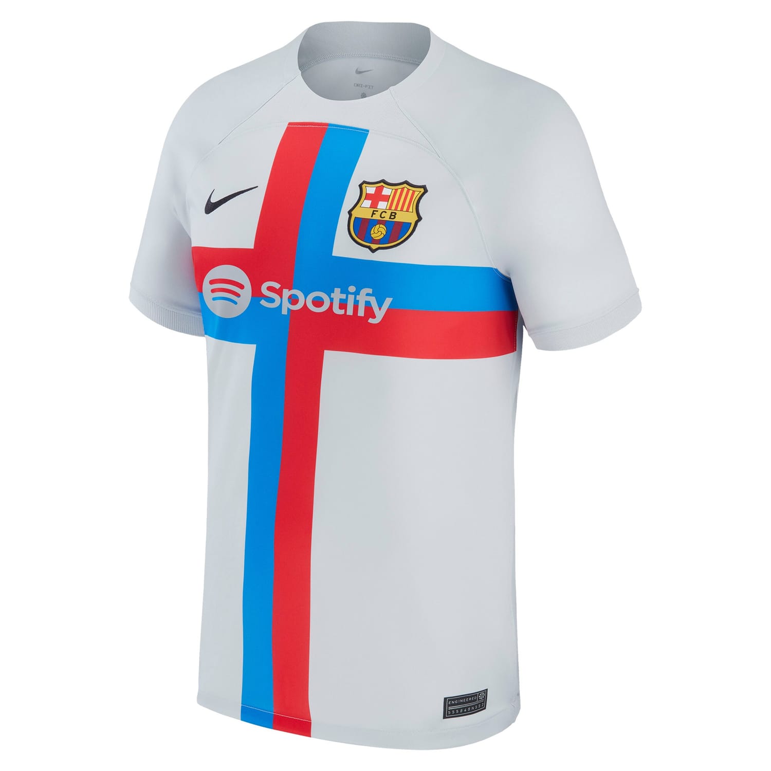 La Liga Barcelona Third Jersey Shirt Gray 2022-23 for Men