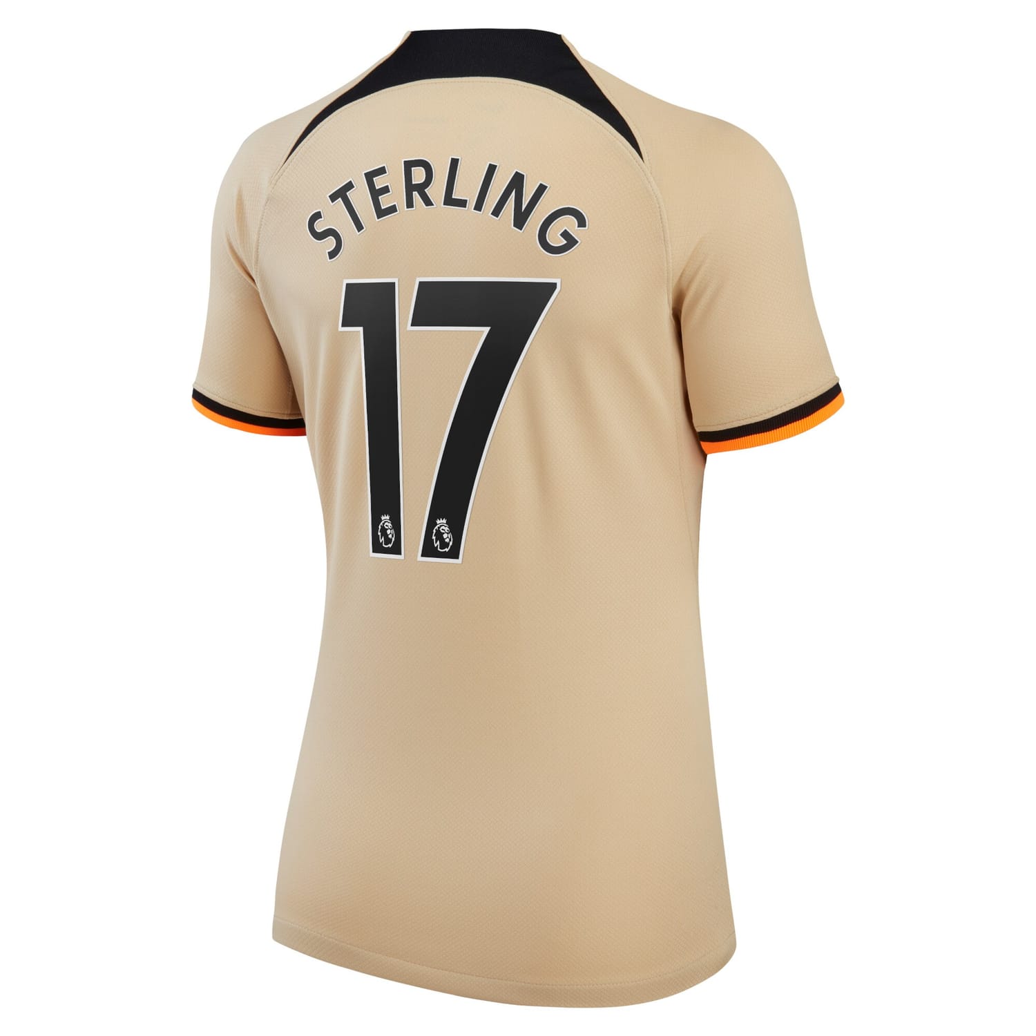 Premier League Chelsea Third Jersey Shirt Gold 2022-23 player Raheem Sterling printing for Women
