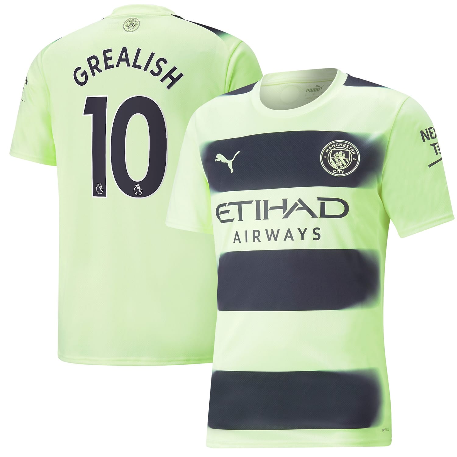 Premier League Manchester City Third Jersey Shirt Black 2022-23 player Jack Grealish printing for Men