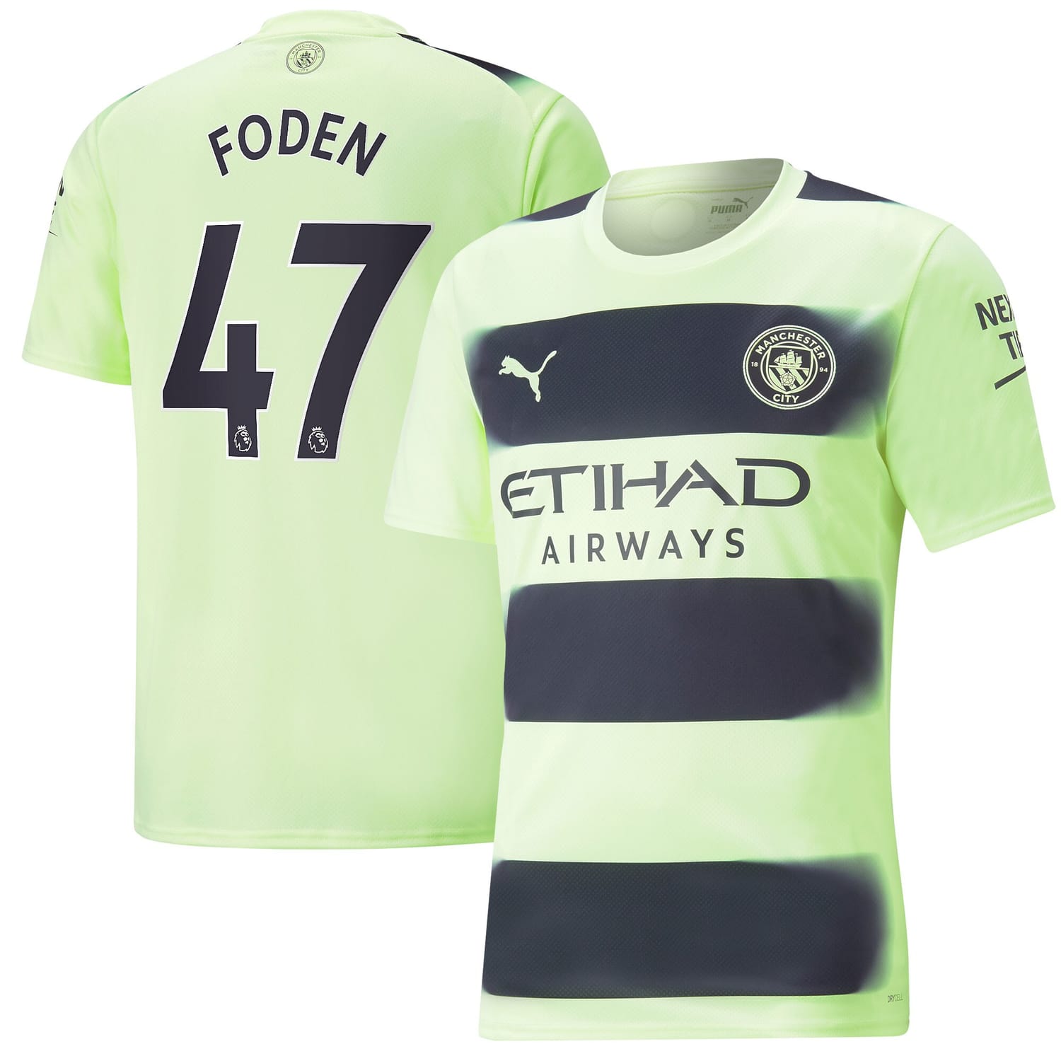 Premier League Manchester City Third Jersey Shirt Black 2022-23 player Phil Foden printing for Men