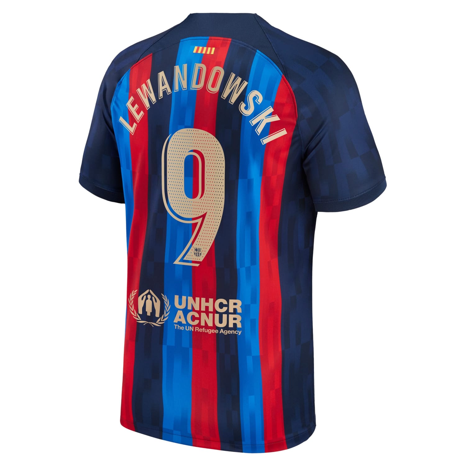 La Liga Barcelona Home Jersey Shirt Blue 2022-23 player Robert Lewandowski printing for Men