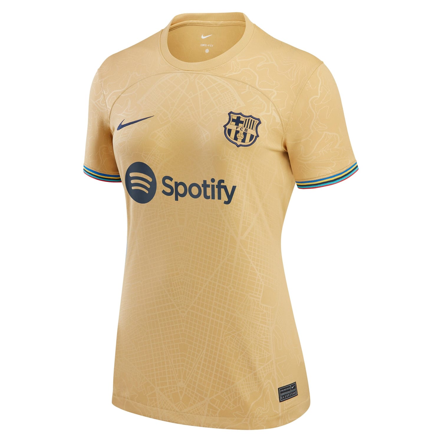 La Liga Barcelona Away Jersey Shirt Gold 2022-23 player Robert Lewandowski printing for Women