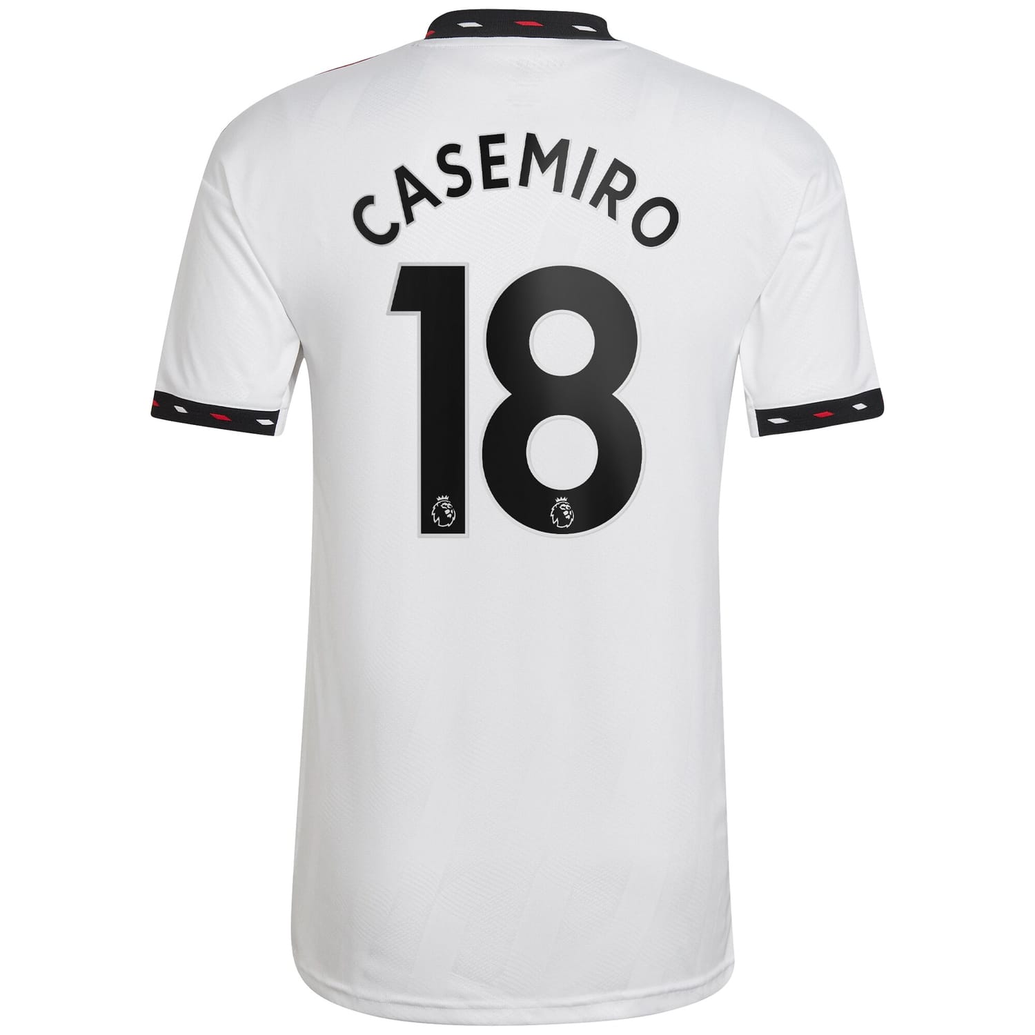 Premier League Manchester United Away Jersey Shirt White 2022-23 player Carlos Casemiro printing for Men