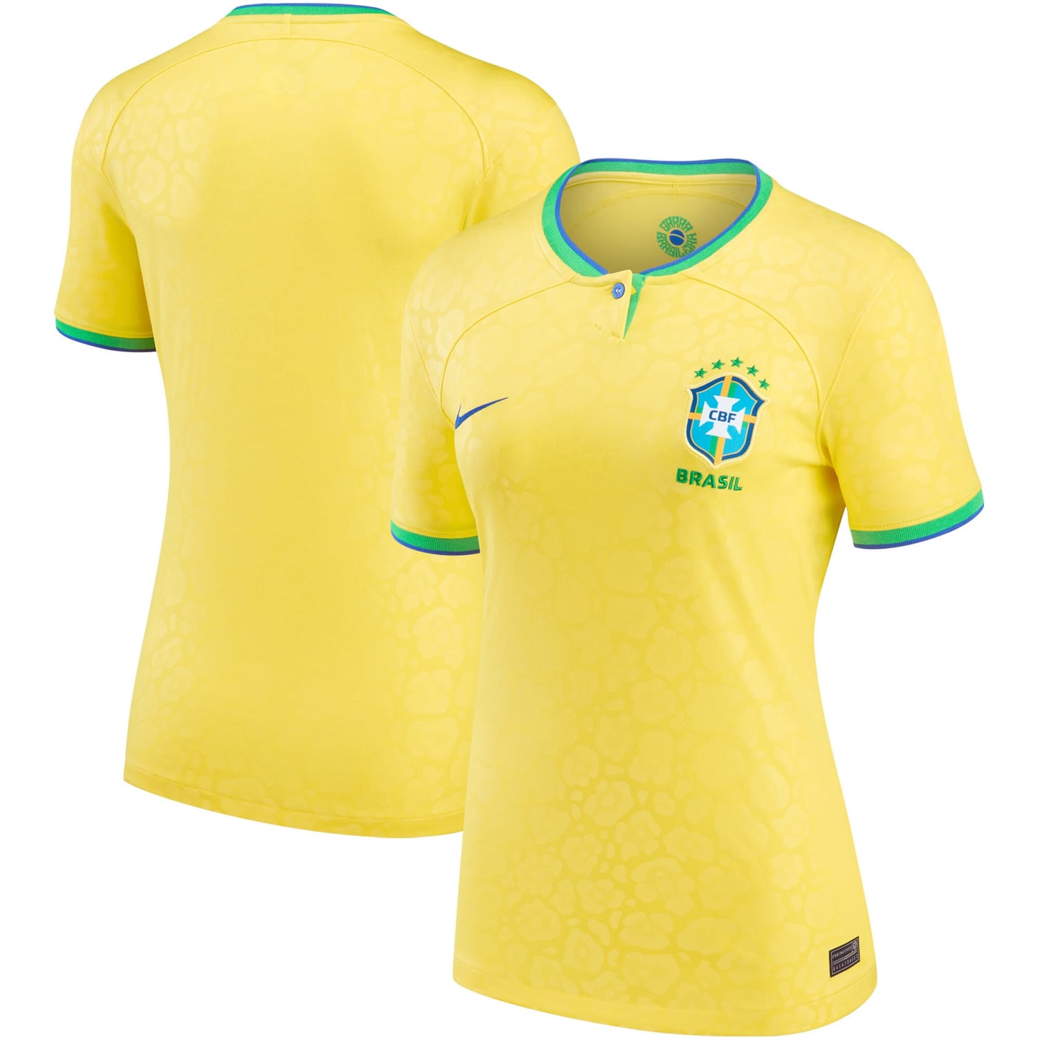 Brazil National Team Home Jersey Shirt Yellow 2022-23 for Women