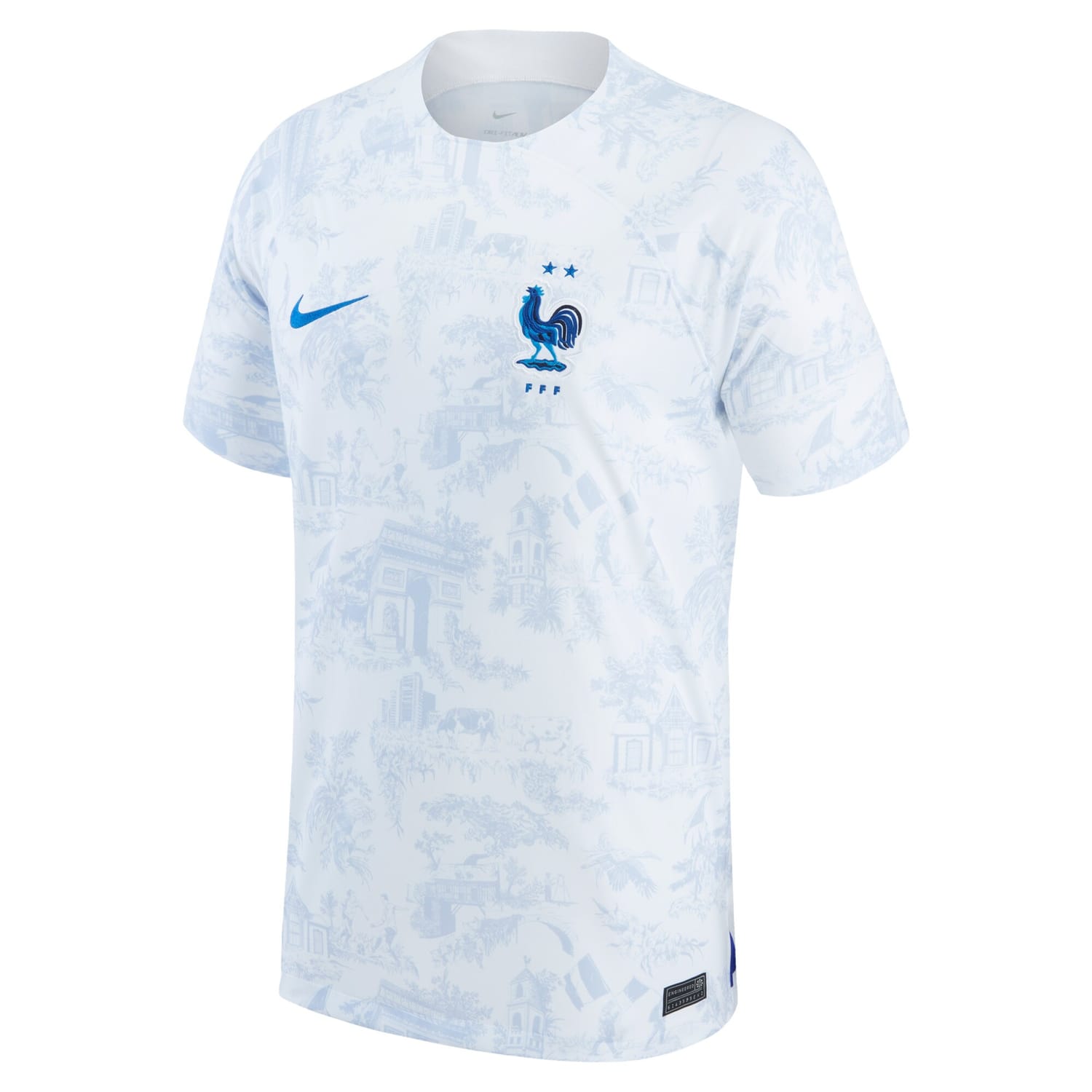 France National Team Away Jersey Shirt White 2022-23 for Men
