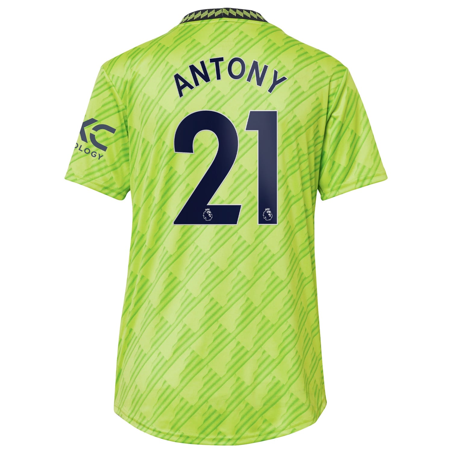 Premier League Manchester United Third Jersey Shirt Neon Green 2022-23 player Antony printing for Women