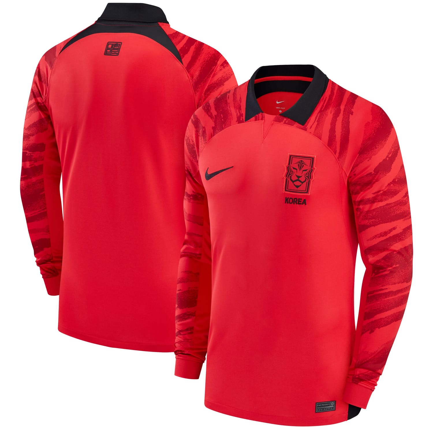 South Korea National Team Home Jersey Shirt Long Sleeve Red 2022-23 for Men