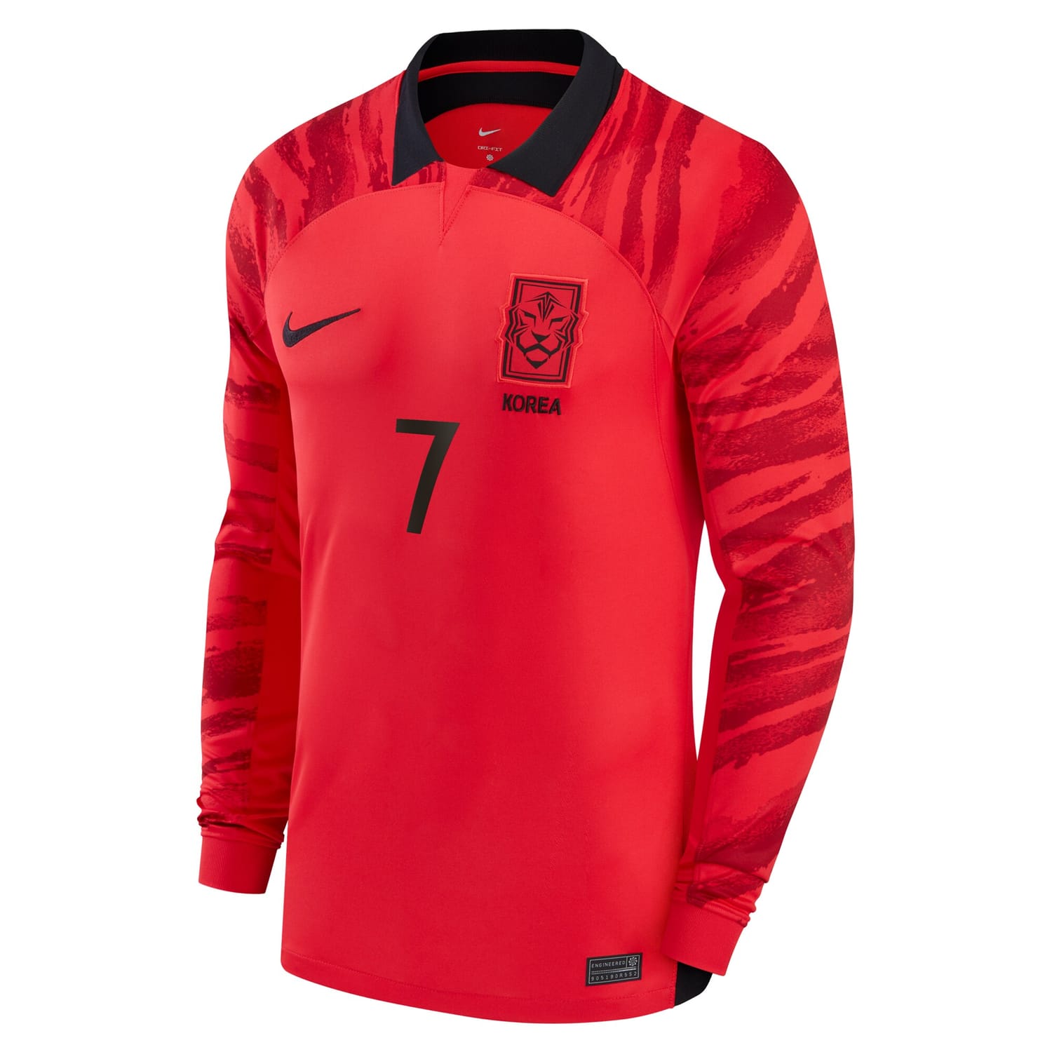 South Korea National Team Home Jersey Shirt Long Sleeve Red 2022-23 player Son Heung-min printing for Men