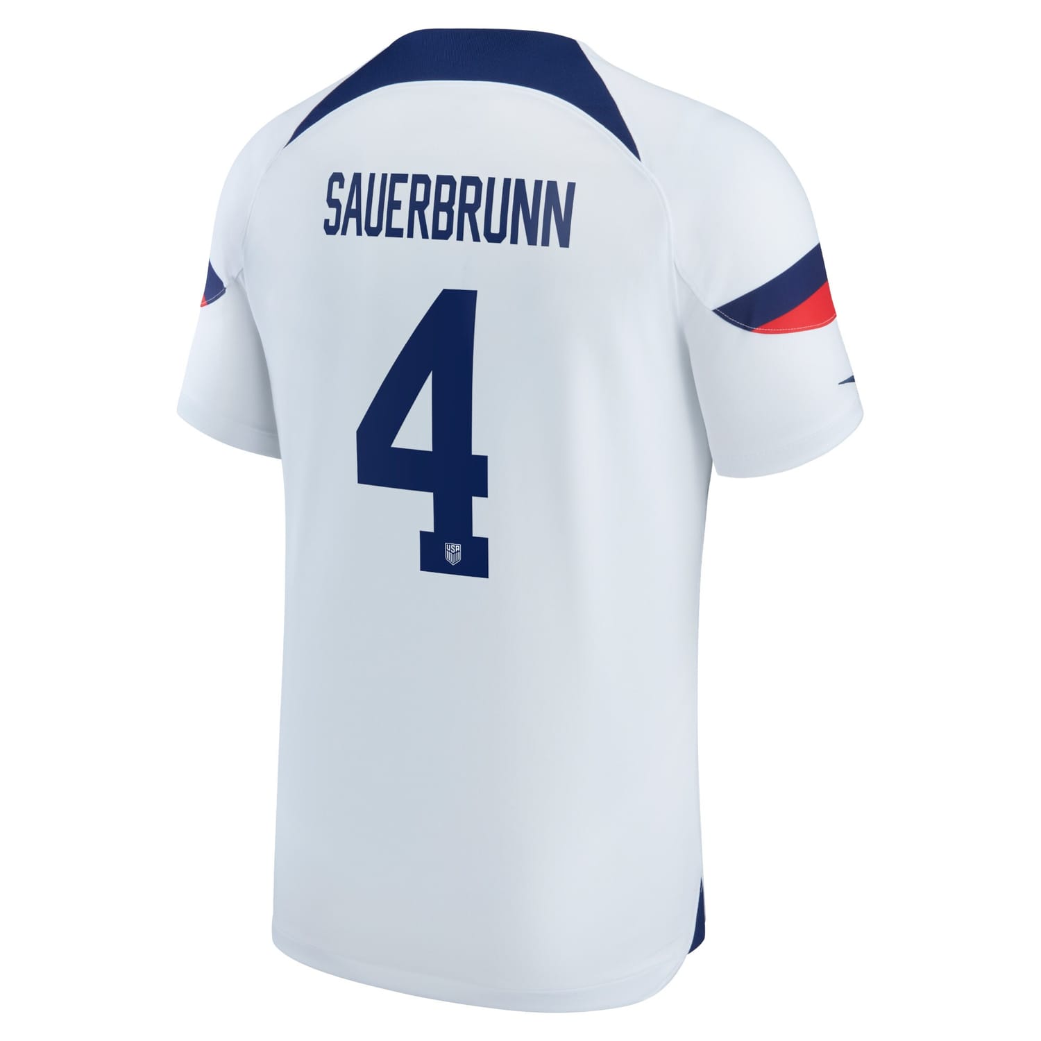 USWNT Home Jersey Shirt White 2022-23 player Becky Sauerbrunn printing for Men