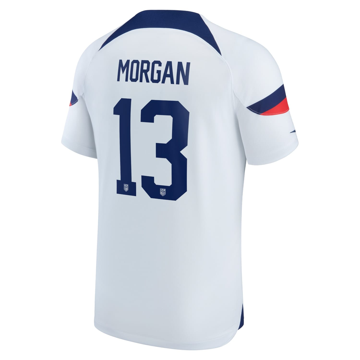 USWNT Home Jersey Shirt White 2022-23 player Alex Morgan printing for Men