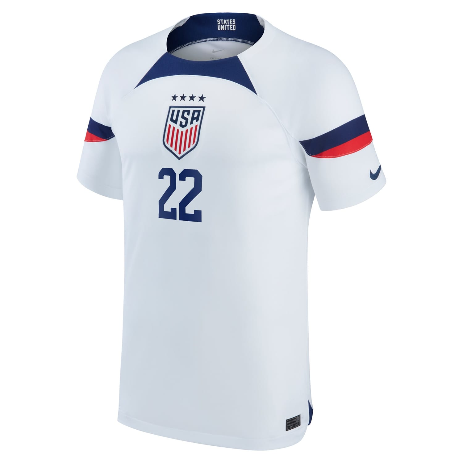USWNT Home Jersey Shirt White 2022-23 player Kristie Mewis printing for Men