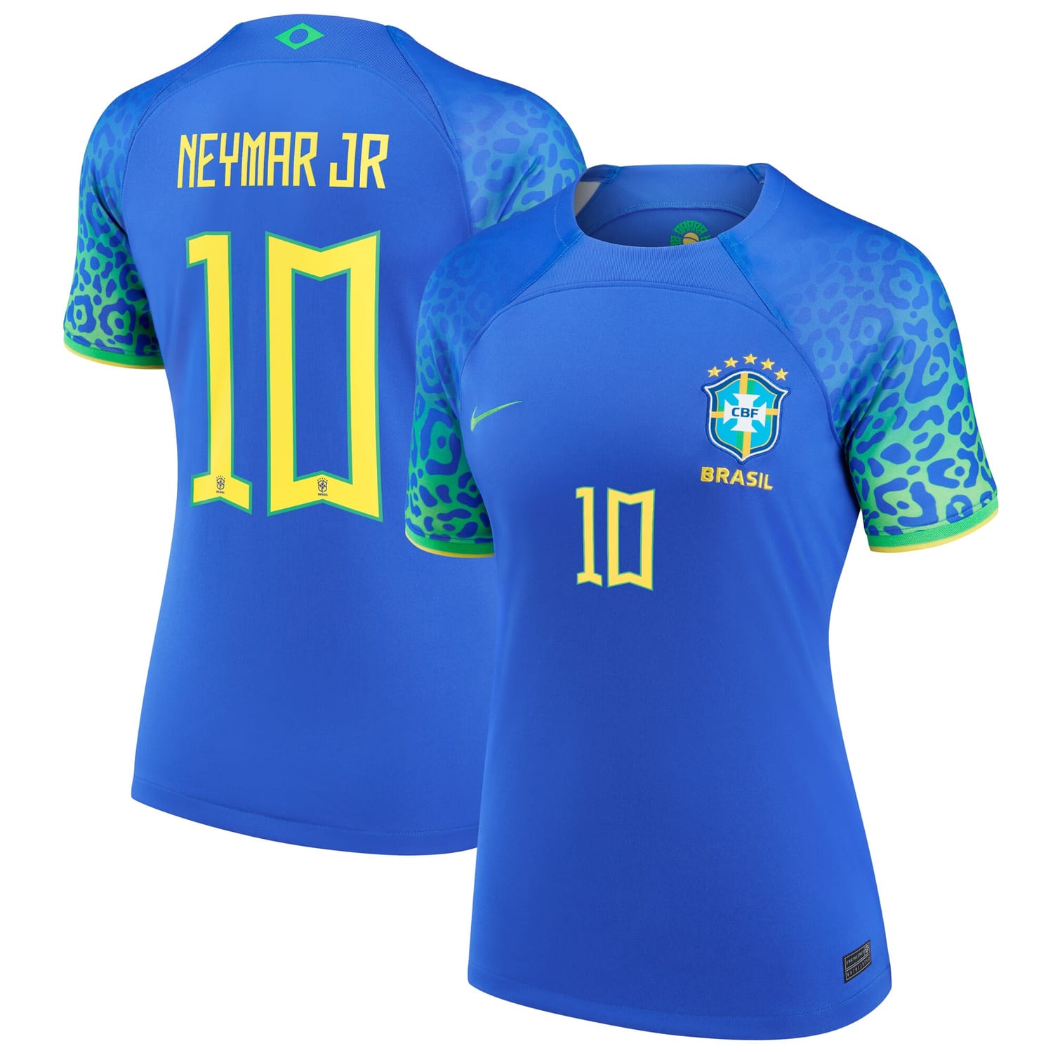 Brazil National Team Away Jersey Shirt Blue 2022-23 player Neymar Jr. printing for Women