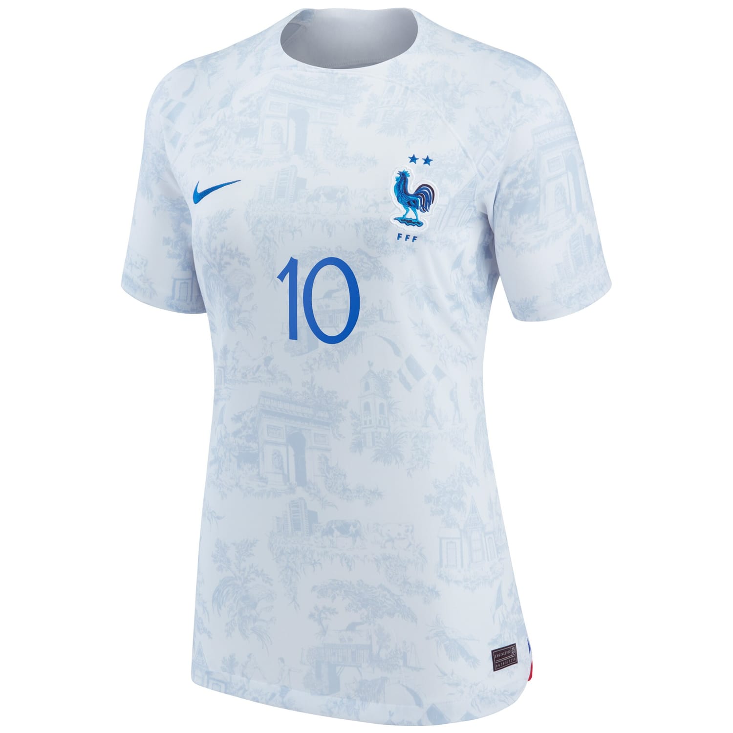France National Team Away Jersey Shirt White 2022-23 player Kylian Mbappe printing for Women