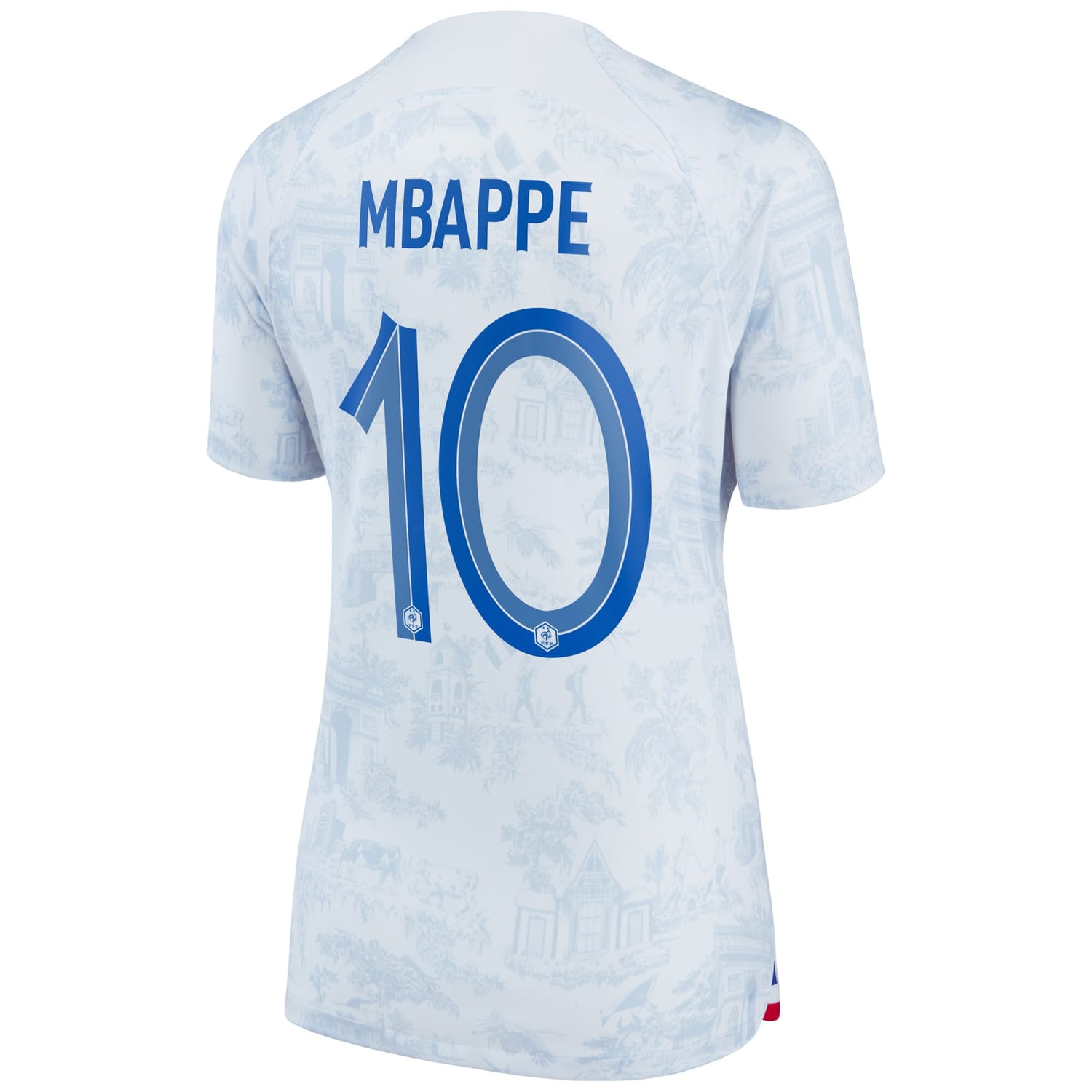 France National Team Away Jersey Shirt White 2022-23 player Kylian Mbappe printing for Women