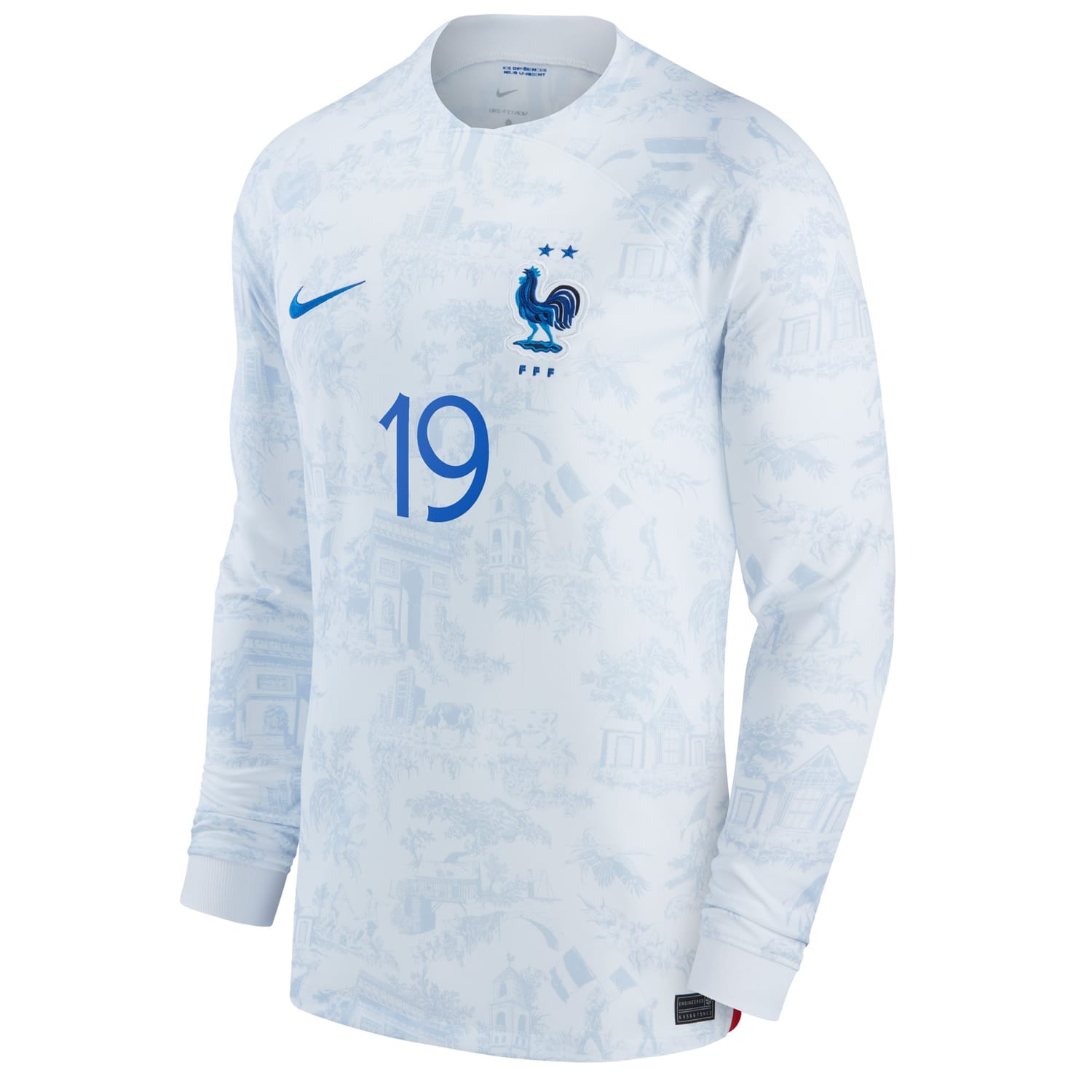 France National Team Away Jersey Shirt White 2022-23 player Karim Benzema printing for Men