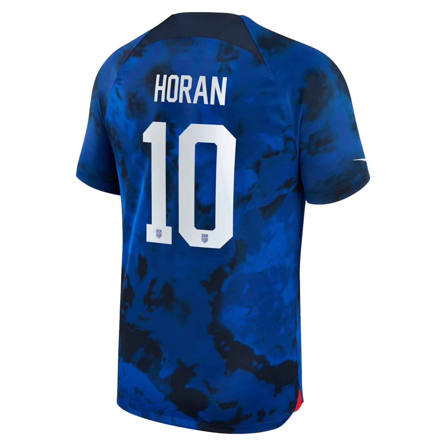 USWNT Away Jersey Shirt Blue 2022-23 player Lindsey Horan printing for Men
