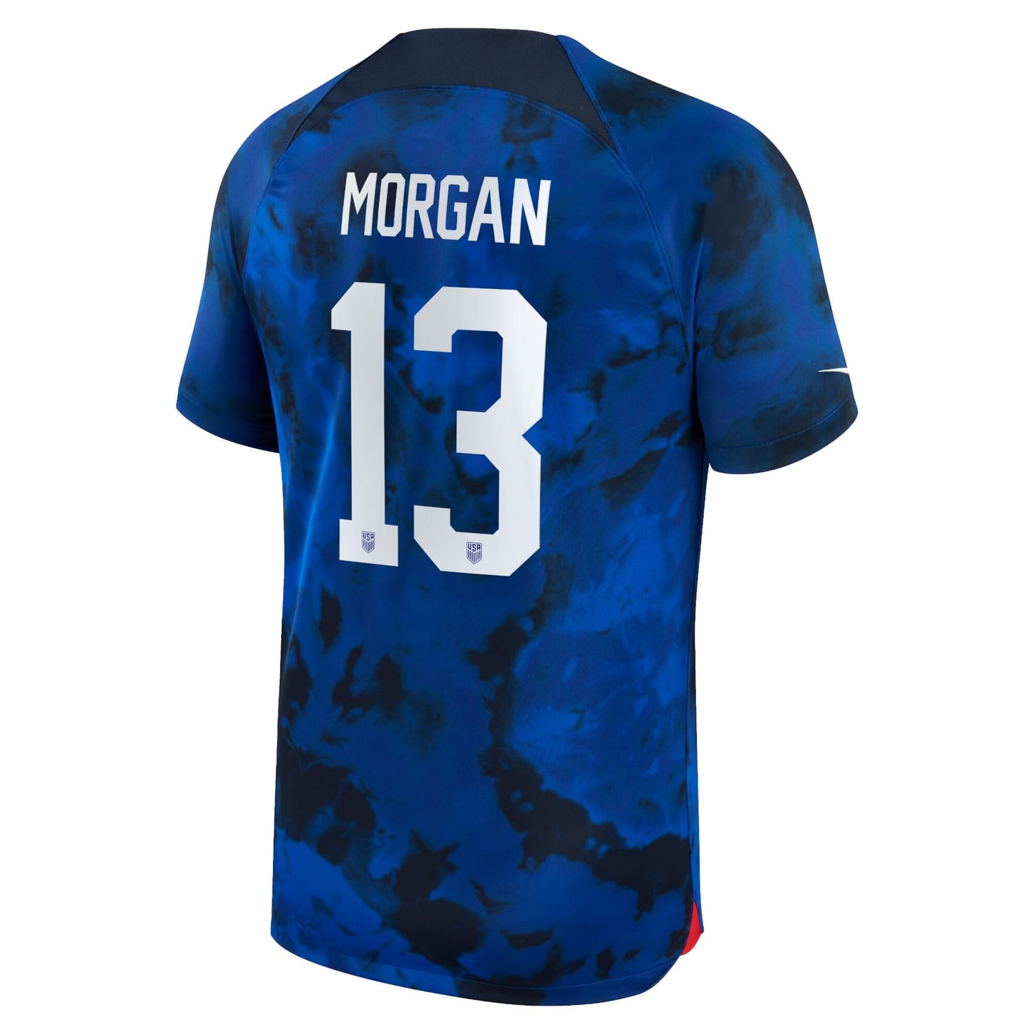 USWNT Away Jersey Shirt Blue 2022-23 player Alex Morgan printing for Men