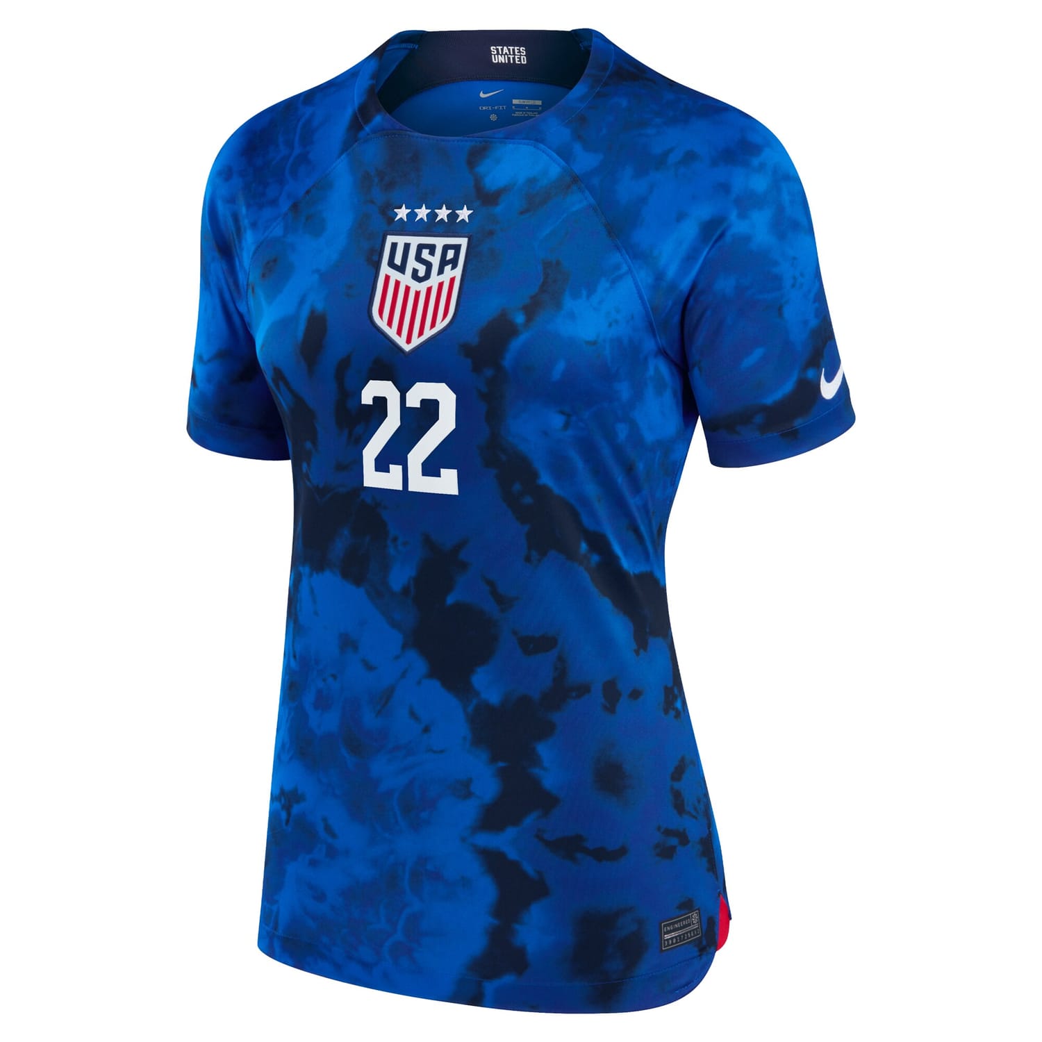 USWNT Away Jersey Shirt Blue 2022-23 player Kristie Mewis printing for Women