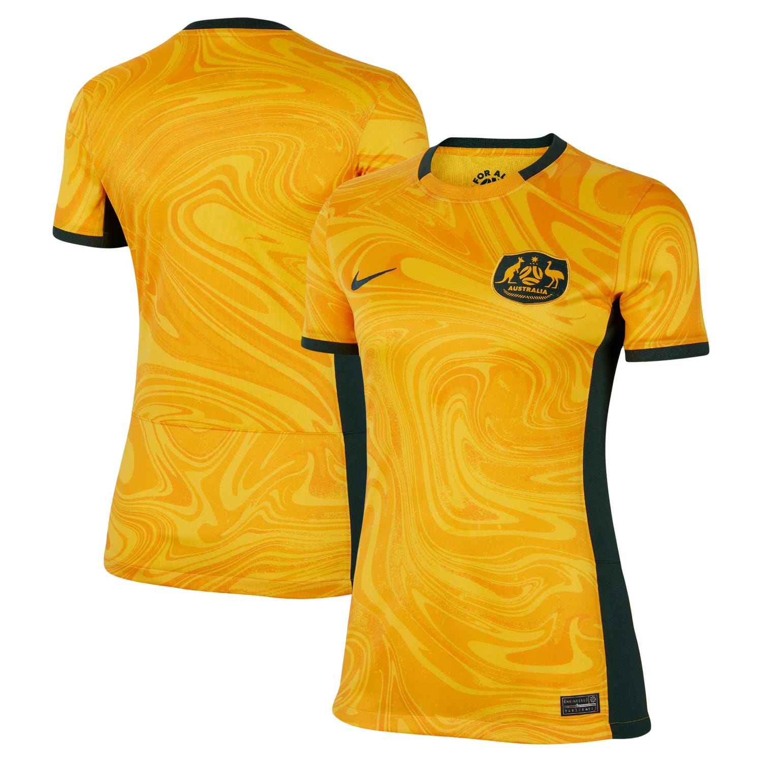 Australia National Team Home Jersey Shirt Yellow 2023 for Women
