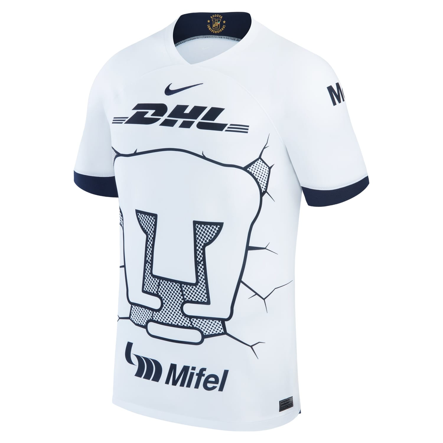 Liga MX Pumas Home Jersey Shirt White 2023-24 for Men