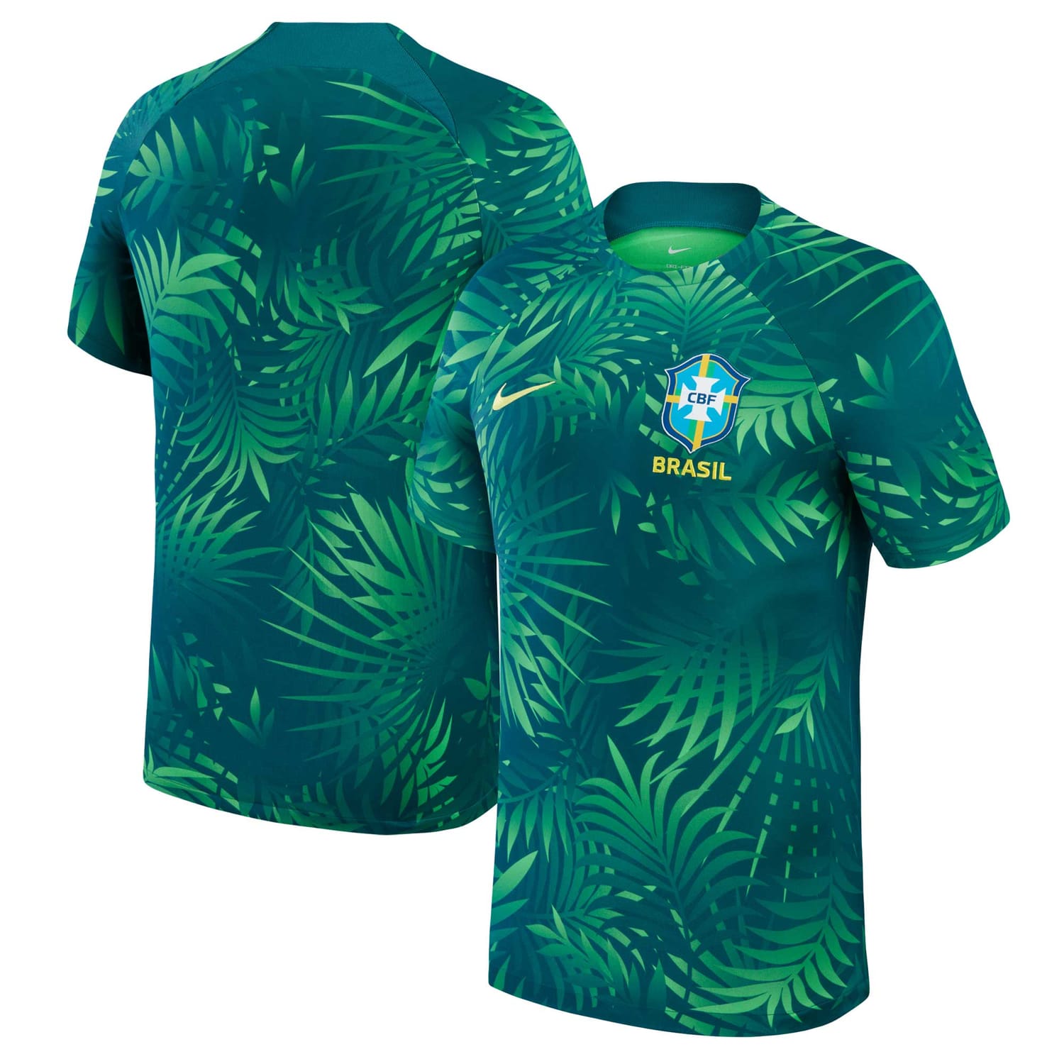 Brazil Women's National Team Pre-Match Pro Jersey Shirt Green 2023 for Men