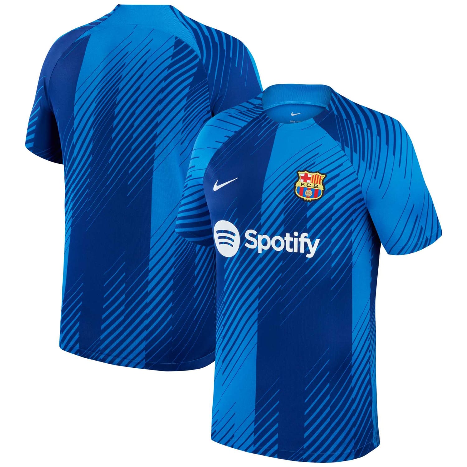 La Liga Barcelona Pre-Match Pro Jersey Shirt Blue 2023-24 for Men