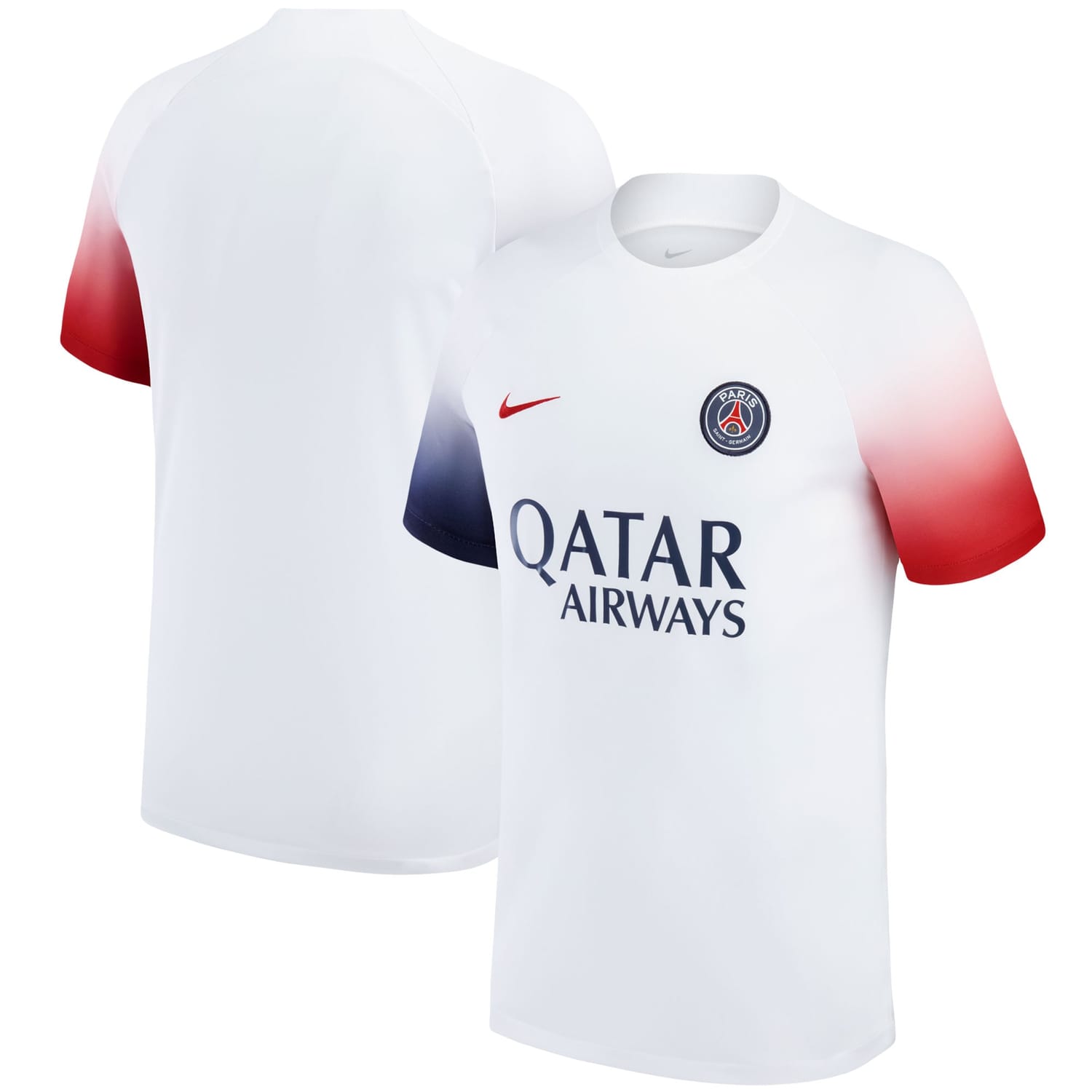 Ligue 1 Paris Saint-Germain Pre-Match Pro Jersey Shirt White 2023-24 for Men