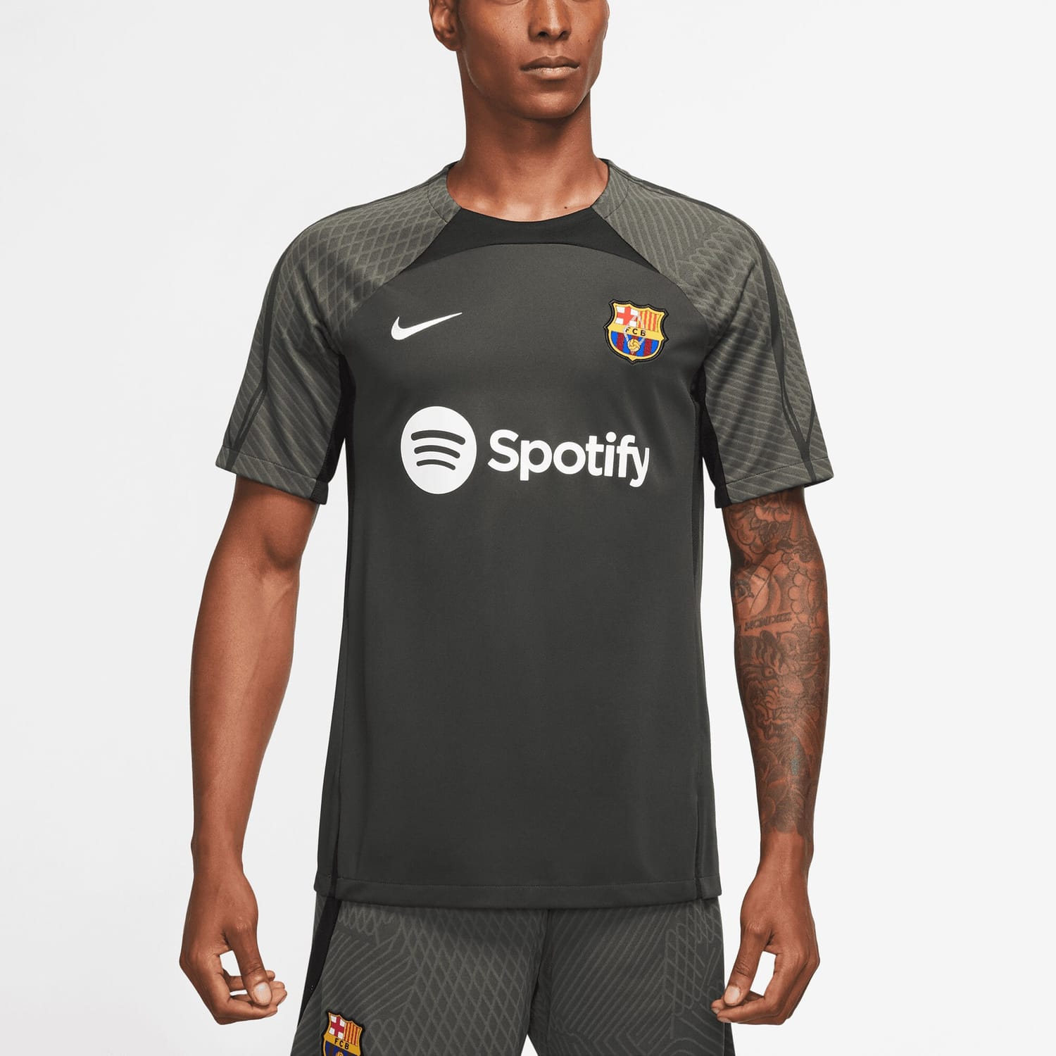 La Liga Barcelona Training Jersey Shirt Olive 2023-24 for Men
