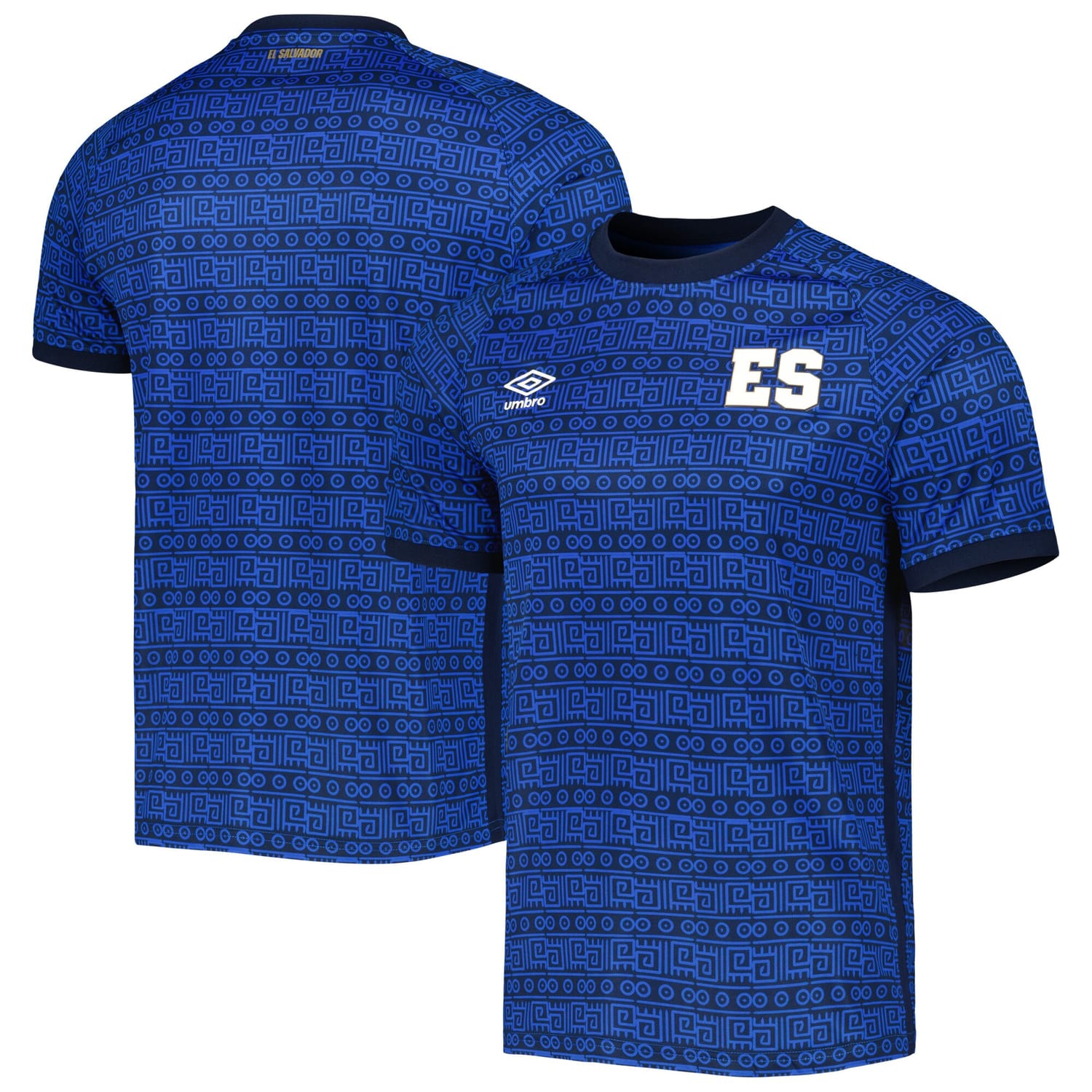 El Salvador National Team Pre-Match Jersey Shirt Blue 2023-24 for Men