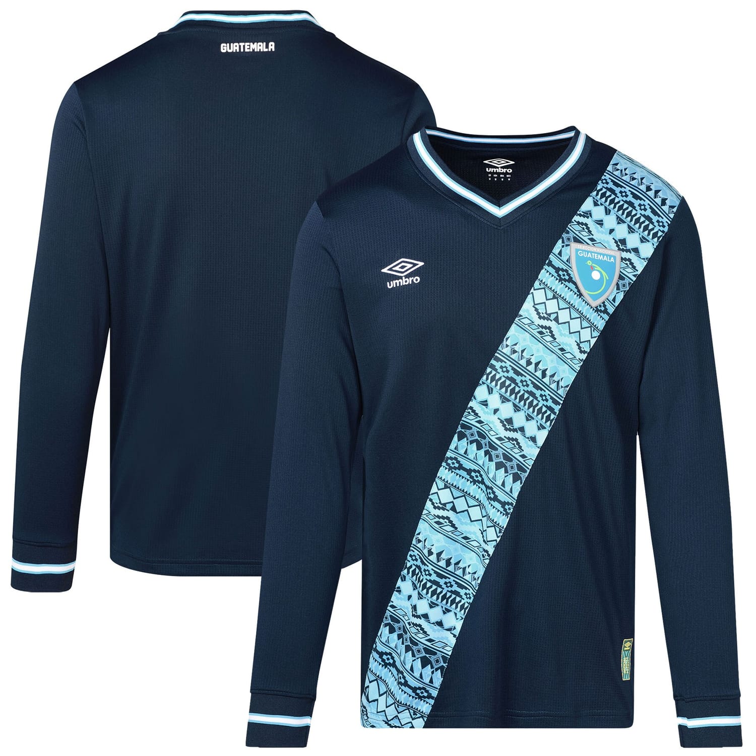 Guatemala National Team Jersey Shirt Long Sleeve Navy 2023 for Men