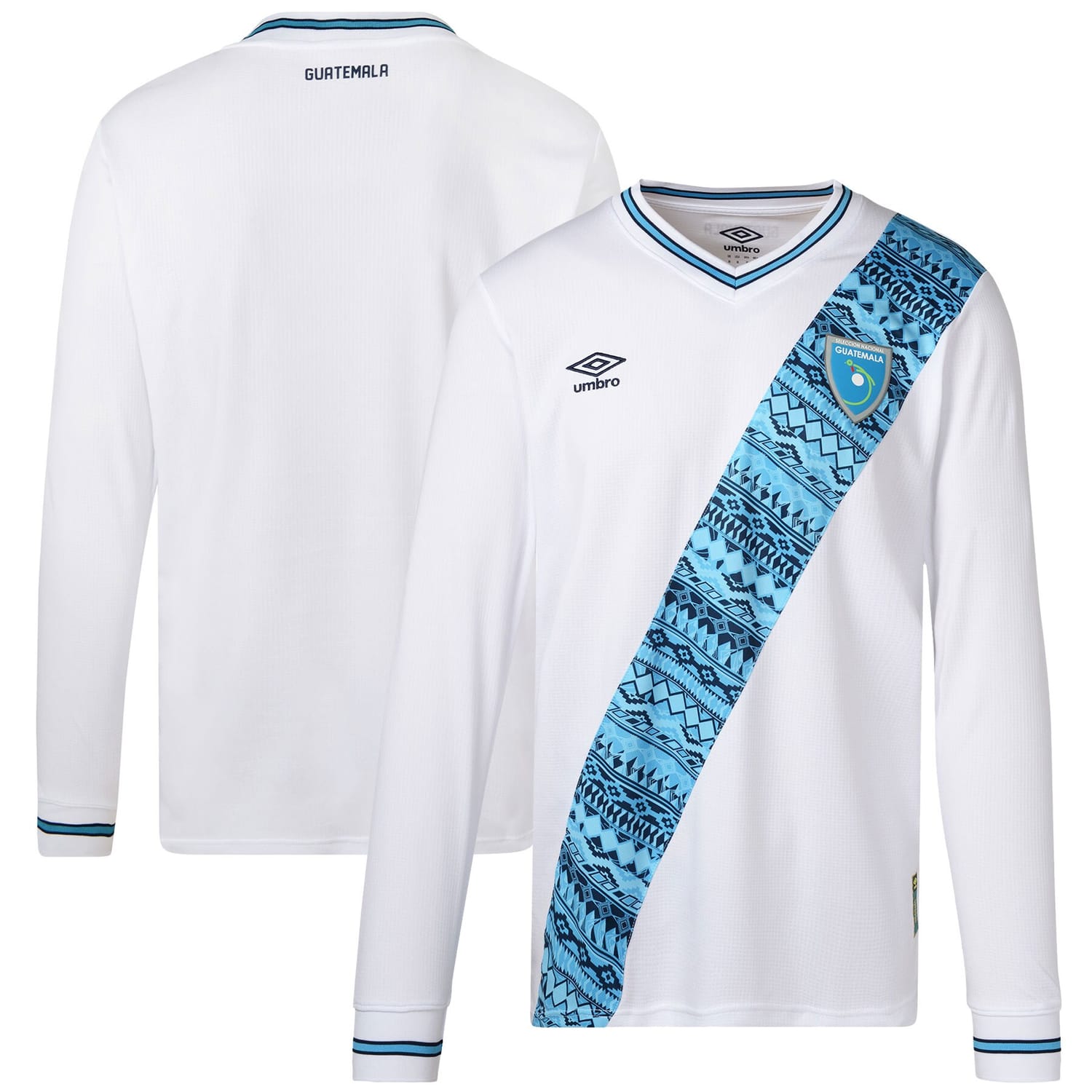 Guatemala National Team Jersey Shirt Long Sleeve White 2023 for Men