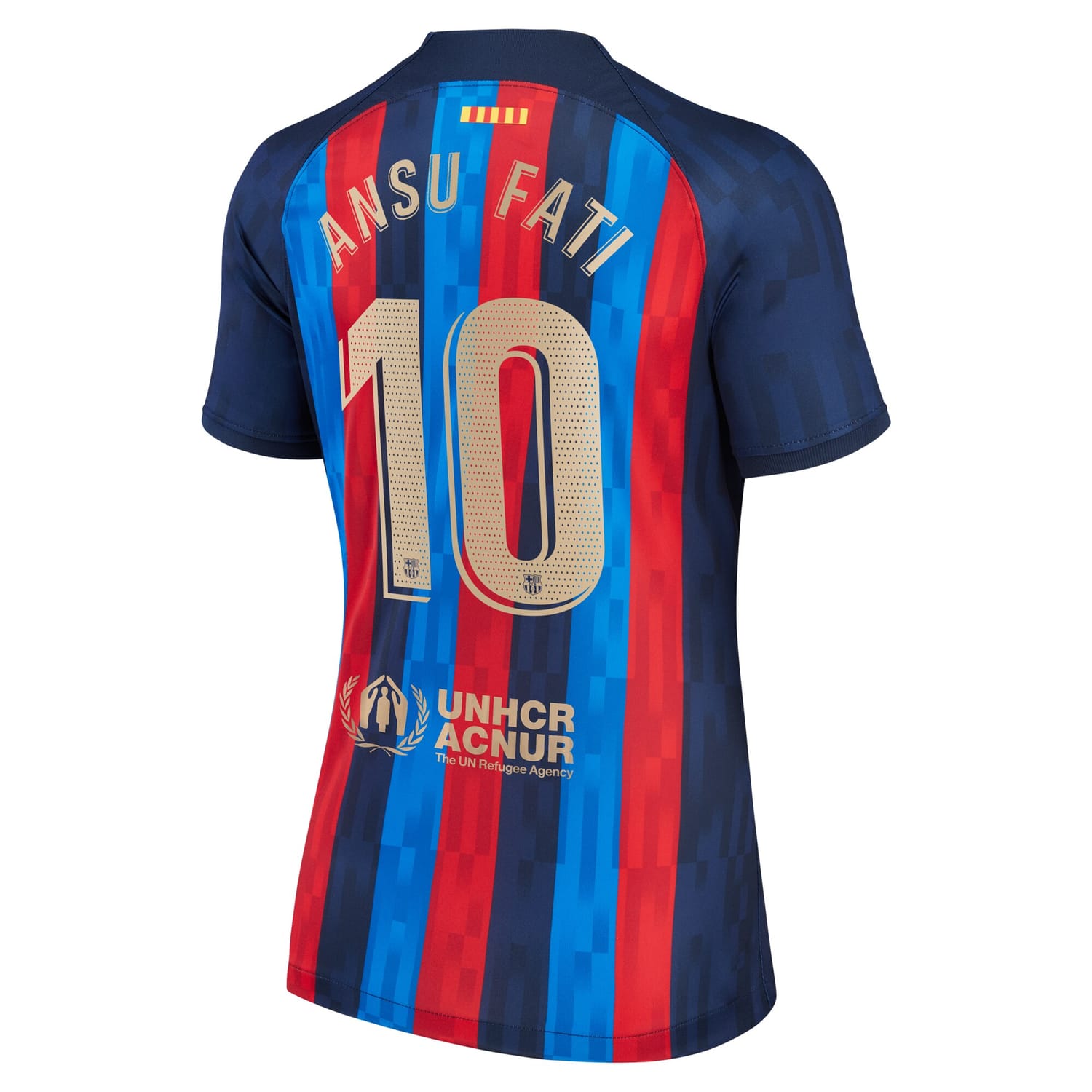 La Liga Barcelona Home Jersey Shirt Blue 2022-23 player Ansu Fati printing for Women
