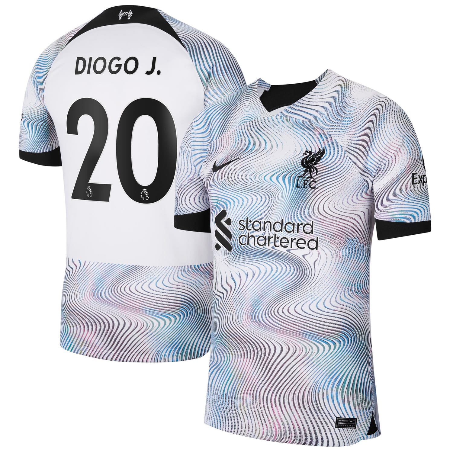 Premier League Liverpool Home Jersey Shirt White 2022-23 player Diogo Jota printing for Men