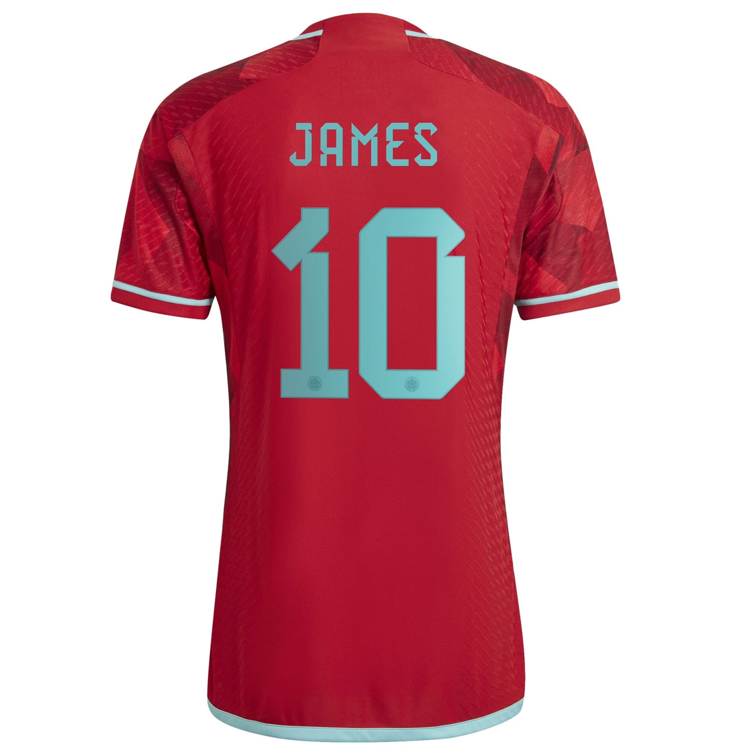 Colombia National Team Away Authentic Jersey Shirt Red 2022-23 player James Rodriguez printing for Men