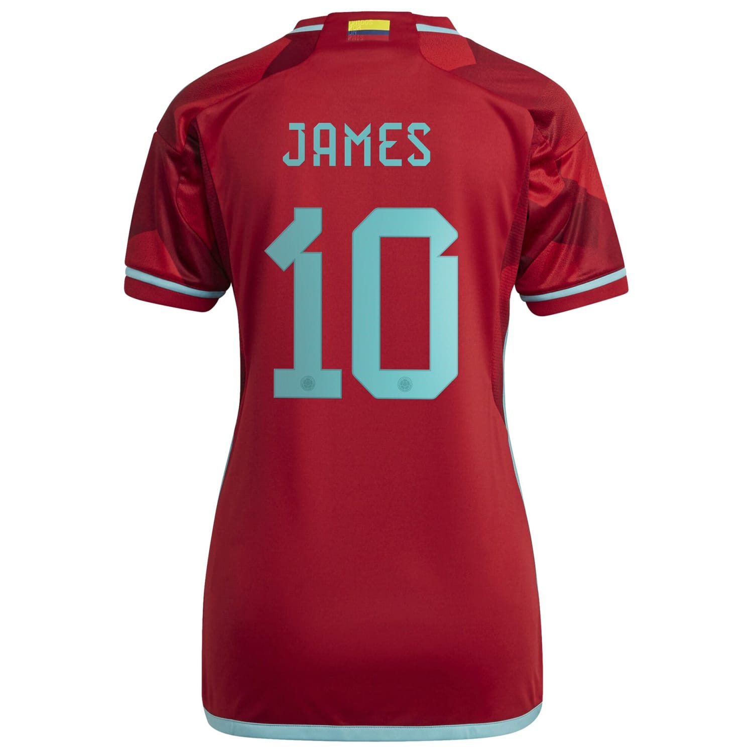 Colombia National Team Away Jersey Shirt Red 2022-23 player James Rodriguez printing for Women