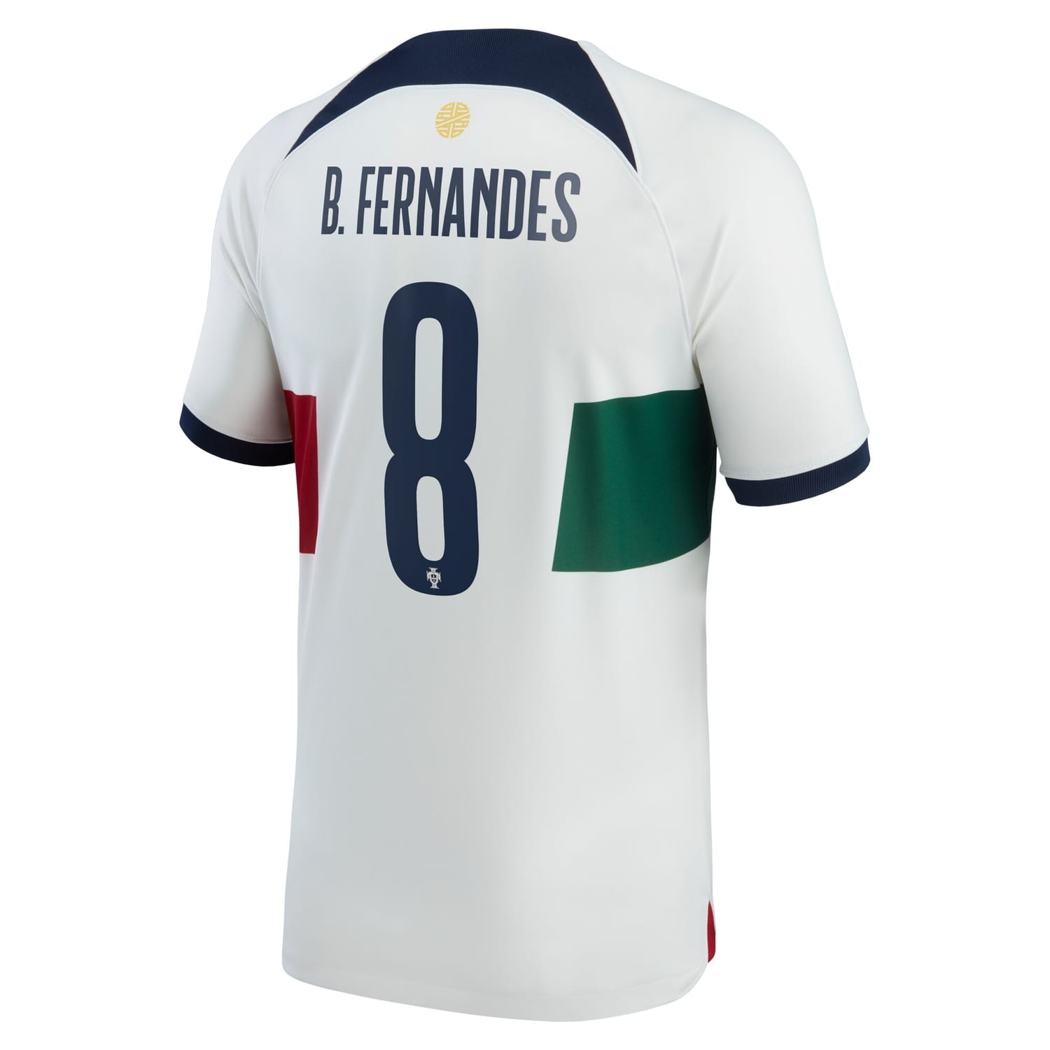 Portugal National Team Away Jersey Shirt White 2022-23 player Bruno Fernandes printing for Men