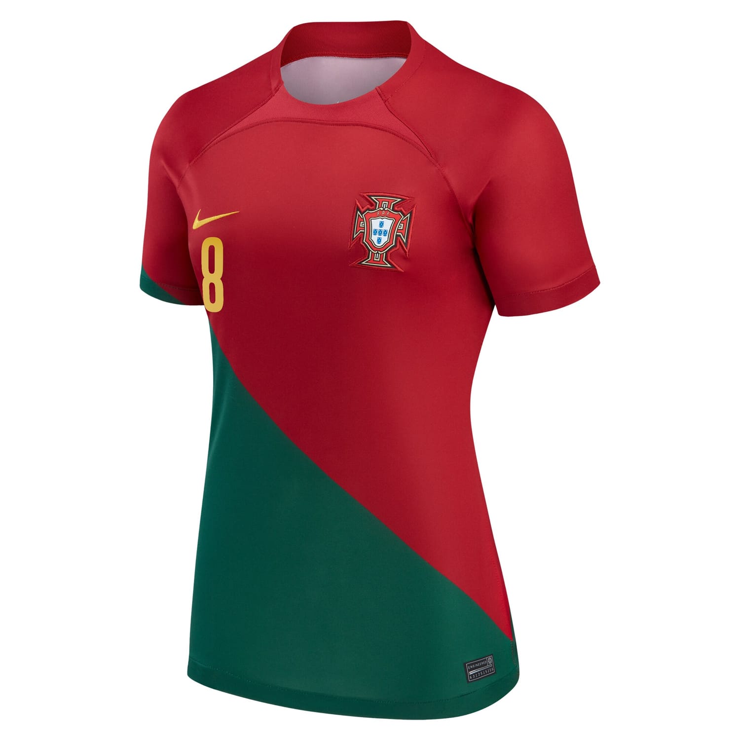 Portugal National Team Home Jersey Shirt Red 2022-23 player Bruno Fernandes printing for Women