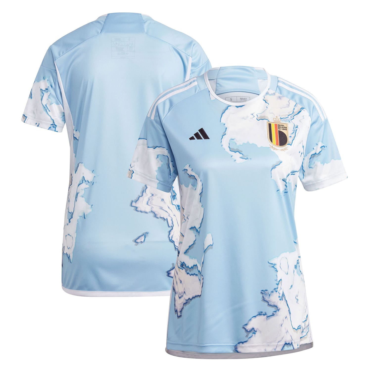 Belgium Women's National Team Away Jersey Shirt Light Blue 2023 for Women